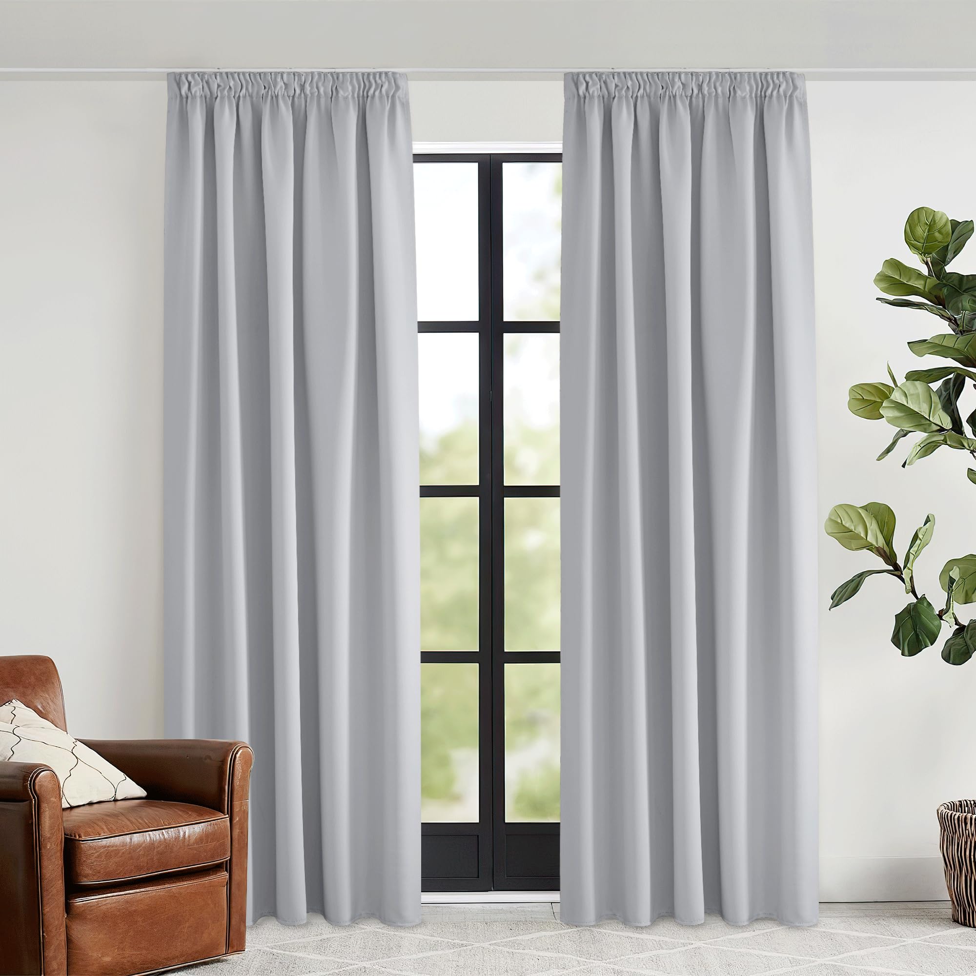 Verduisterende & Isolerende Gordijnen 150 of 300 cm - Haken - Beige