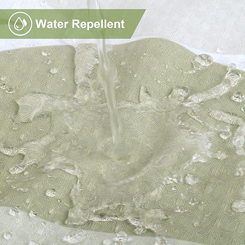 Miniatura 4 de VANZAVANZU Cortina de ducha geométrica con ganchos de acero inoxidable, cortinas de ducha de tela resistente, resistentes al agua, lavable a