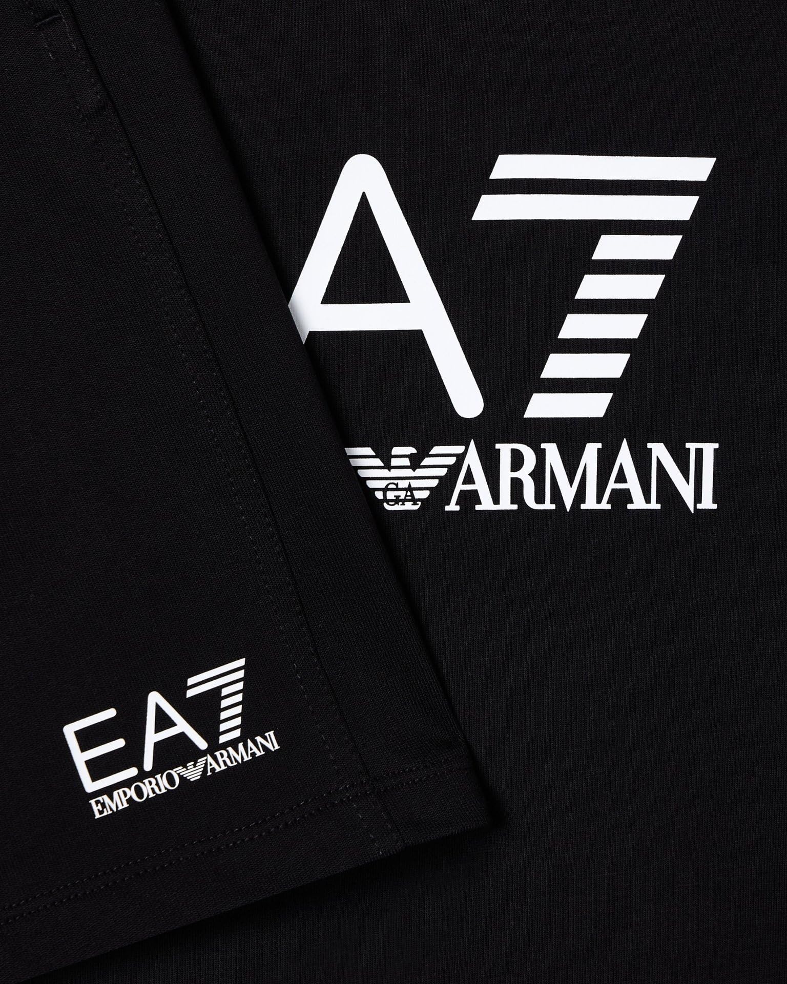EA7 Emporio Armani Kinder-Set T-Shirt und Shorts aus Baumwolljersey Visibility Boy 7B000302AF10375 8033921005115-12A