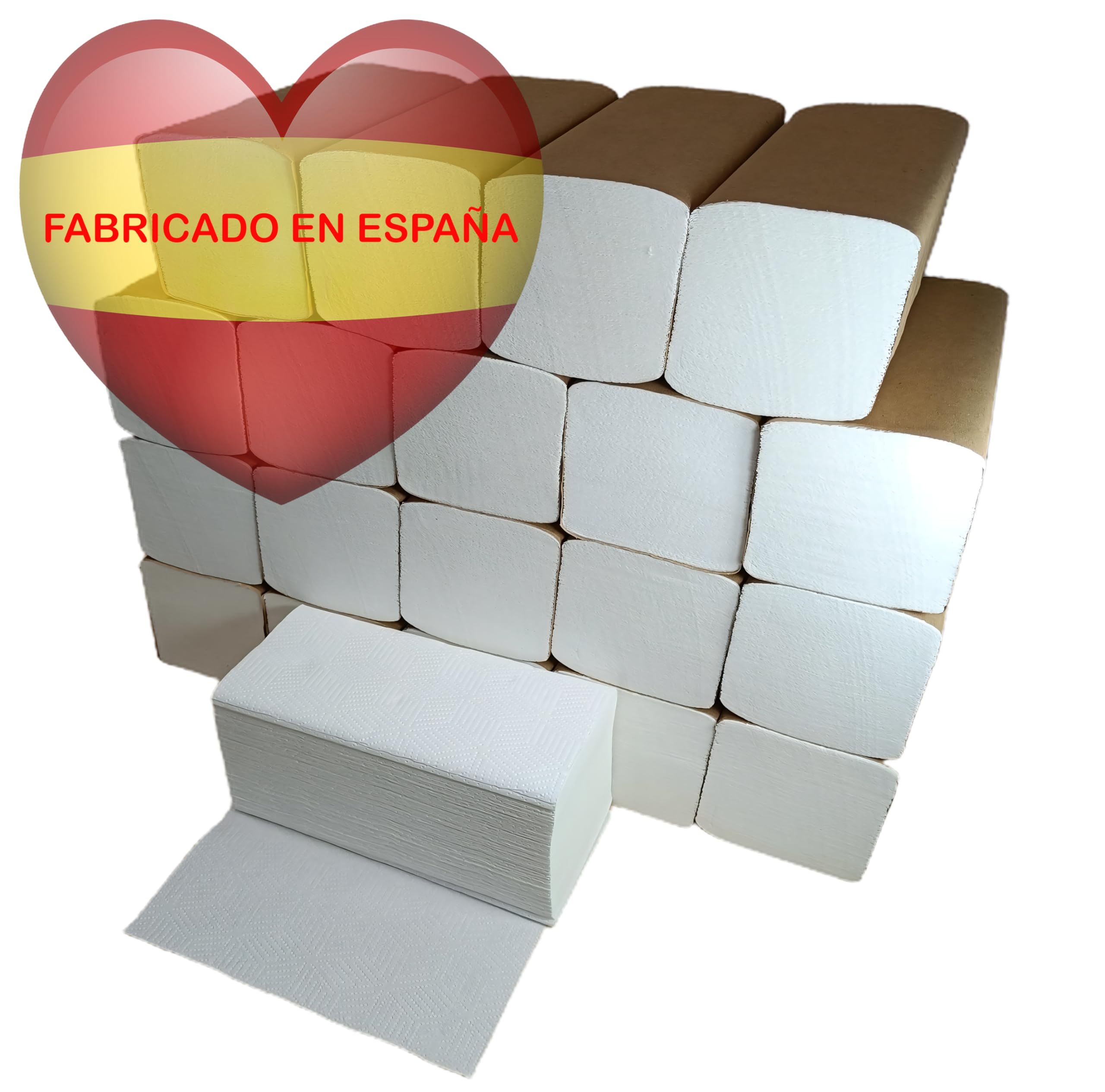 Toallas de papel secamanos Zig Zag 3000 unidades blanco gofradas