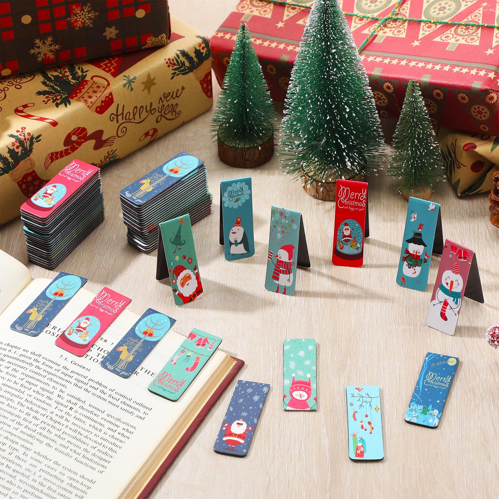 しおりブックマーカー❁クリスマス柄ベッツィスター(グリーン)