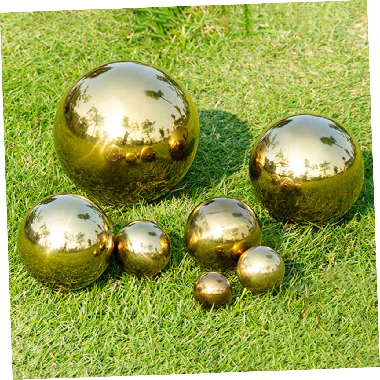POPETPOP Unbreakable Garden Ball Large Outdoor Reflective Sphere Stainless Steel Mirror Ball Decor Garden Ornament