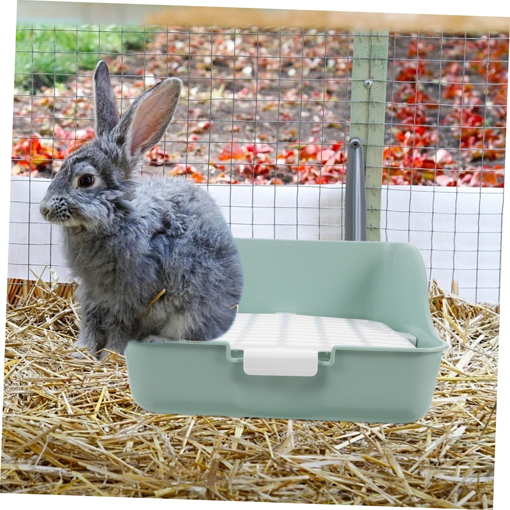 Ecktoilette Für Kaninchen Und Meerschweinchen Mit Spritzschutzdesign Ausreichendem Platz Für Kleine Haustiere Und Stabiler Quadratkonstruktion