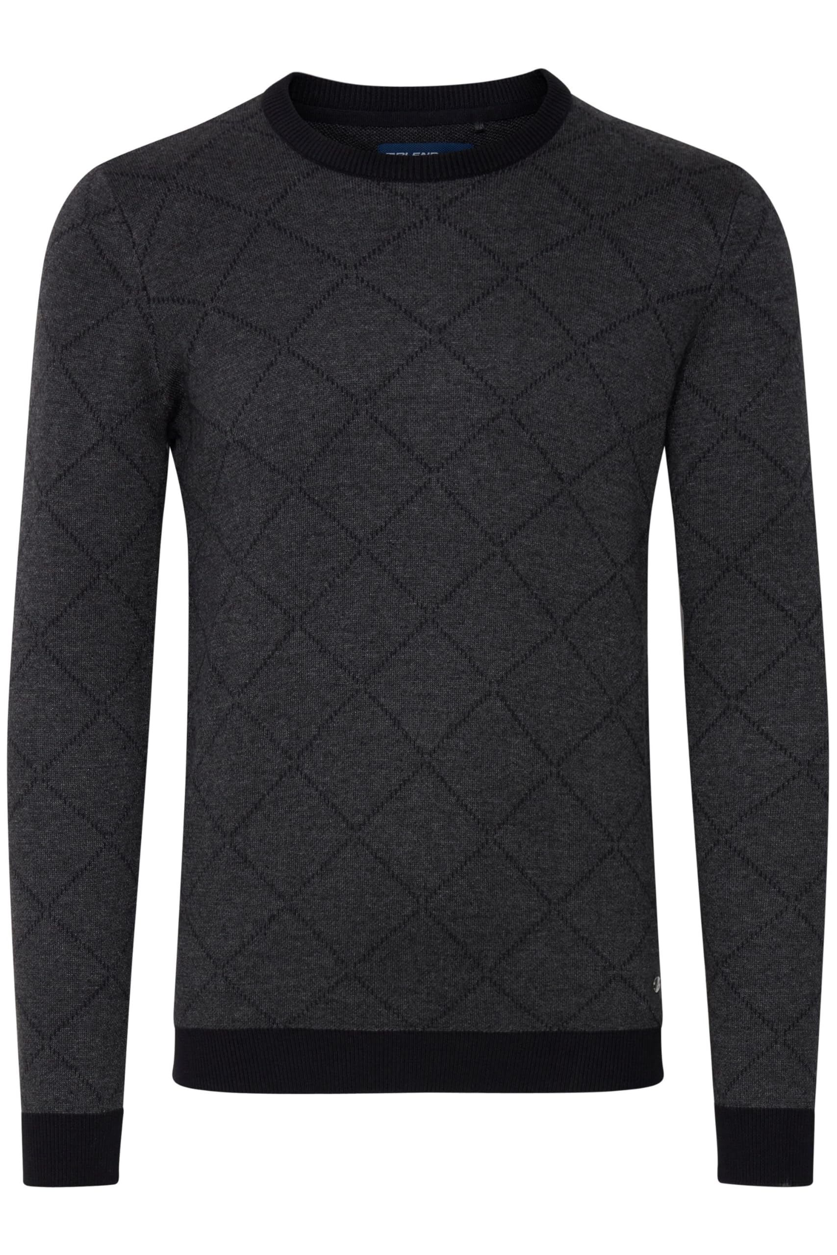 Blend BHNison Herren Strickpullover Feinstrick Pullover aus 100% Baumwolle