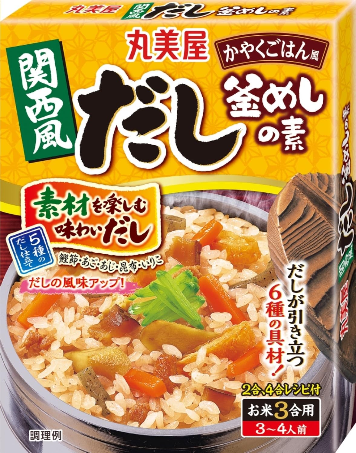 Amazon | 丸美屋 関西風だし釜めしの素(炊き込みご飯の素) 3合用 230g Amazon | 丸美屋 関西風だし釜めしの素(炊き込みご飯の素) 3合用 230g