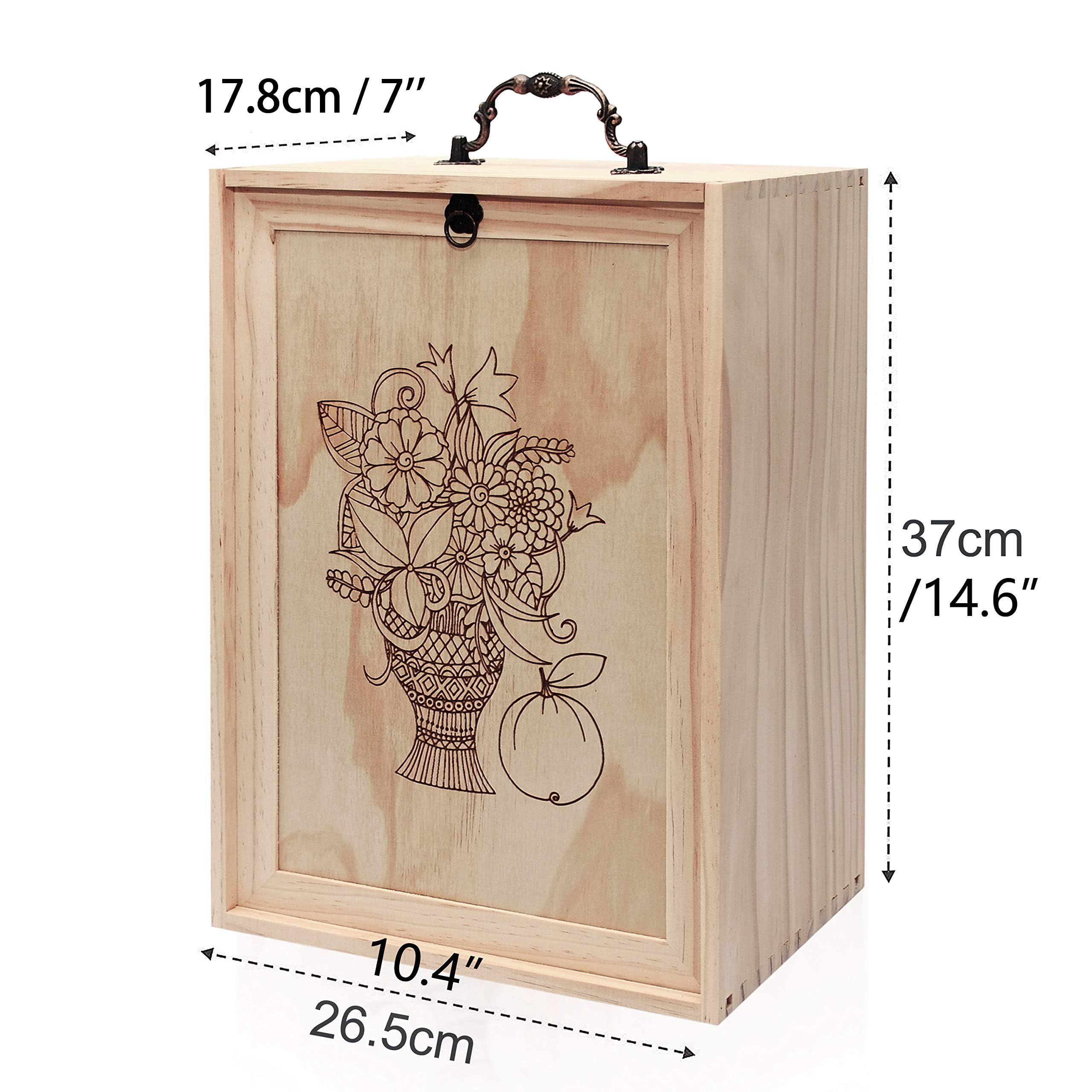 TORIBIO Essential Oil Storage Holder Organizer for 112 Bottles, Wooden Essential Oils Box Holds 5 10 15 20 30 ml for Young Living & Doterra Bottles