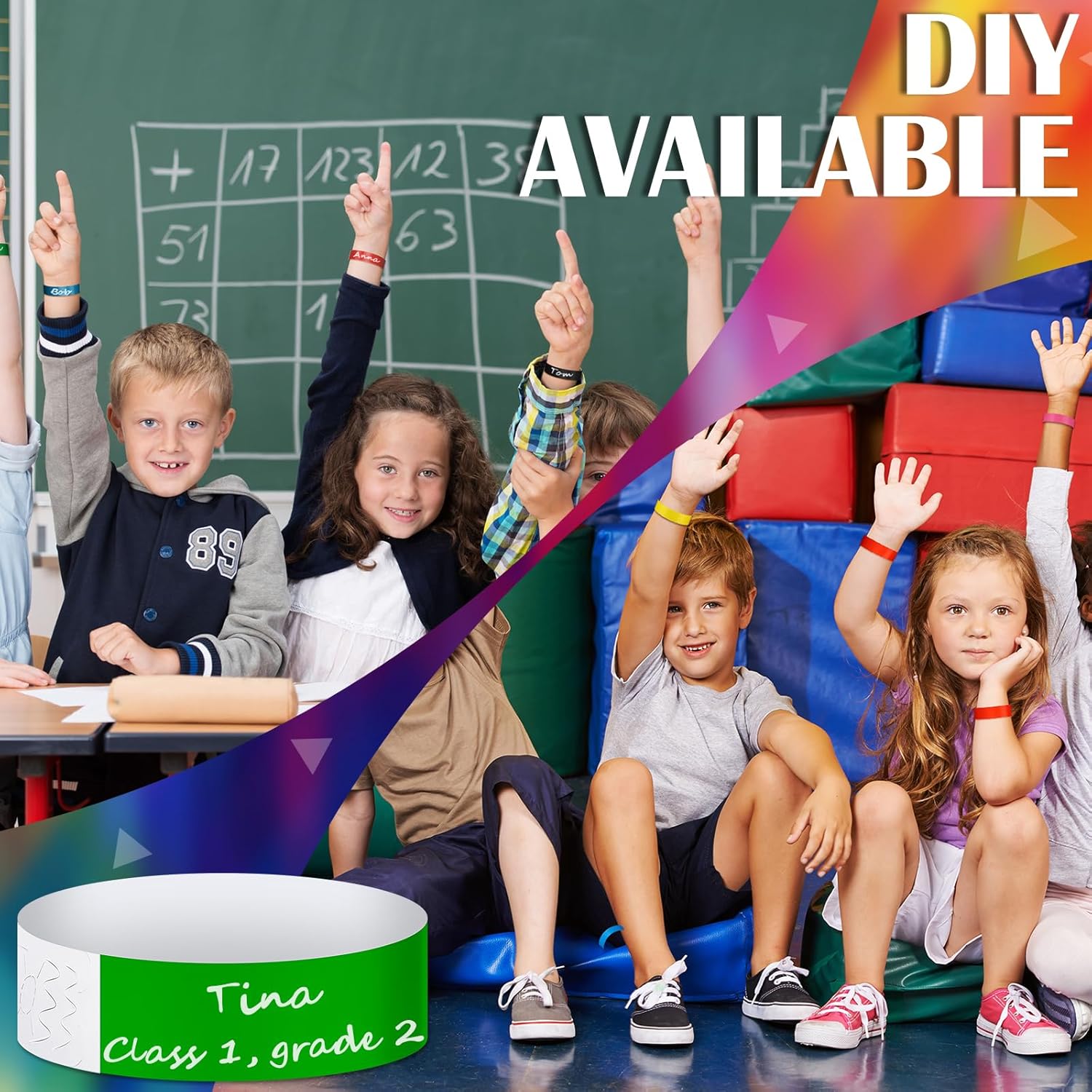 Tudomro 12000 Pcs Paper Wristbands for Events Arm Hand Lightweight Neon Colored Concert Party Wristbands Adhesive Paper Bracelets Waterproof(Colorful) - Image 6