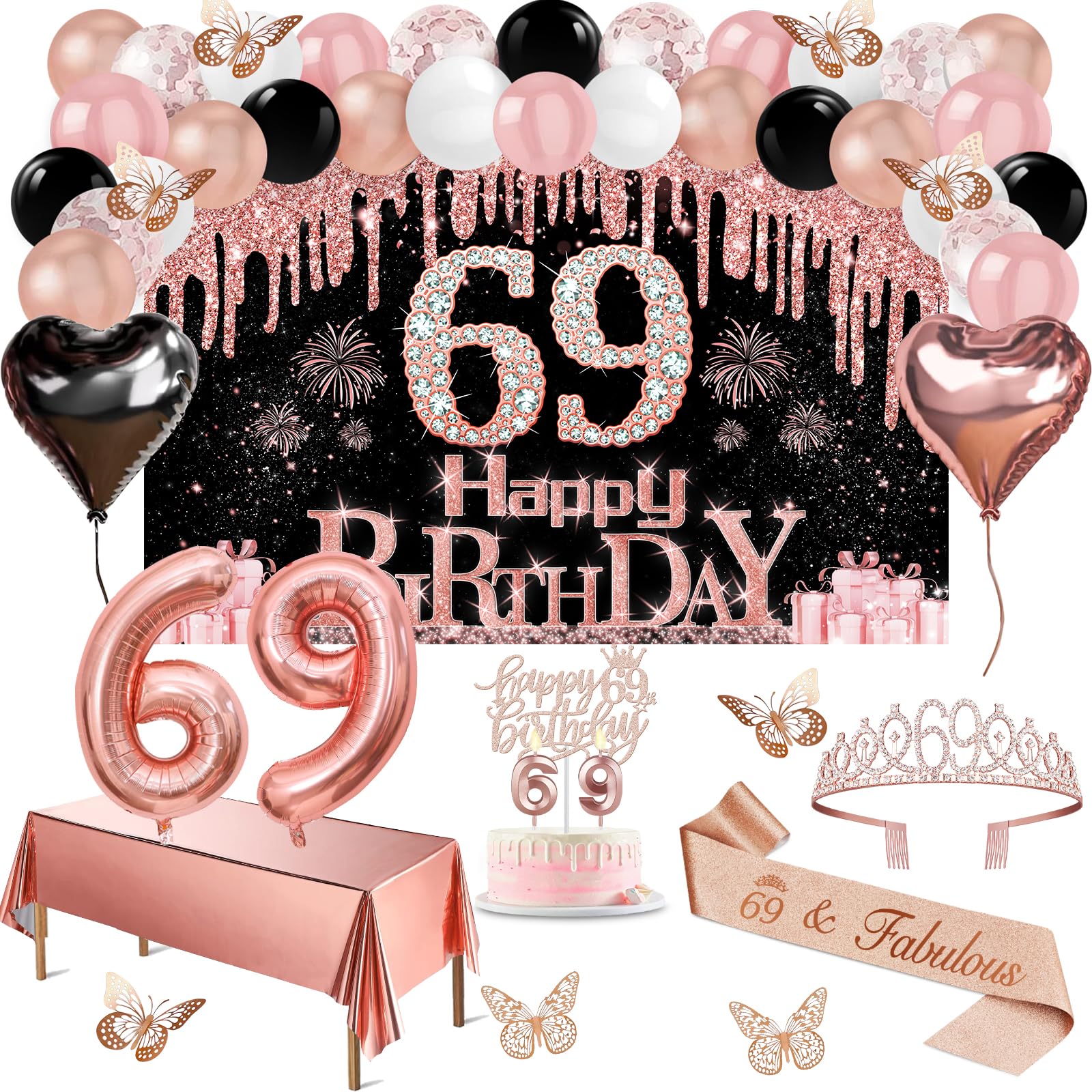 Photo 1 of Juesly 69th Birthday Decorations Set