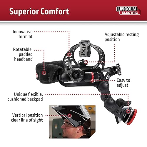 Miniatura 4 de Lincoln Electric K3034-4 VIKING 3350 - Casco de soldadura con oscurecimiento automático y tecnología de lente 4C color negro