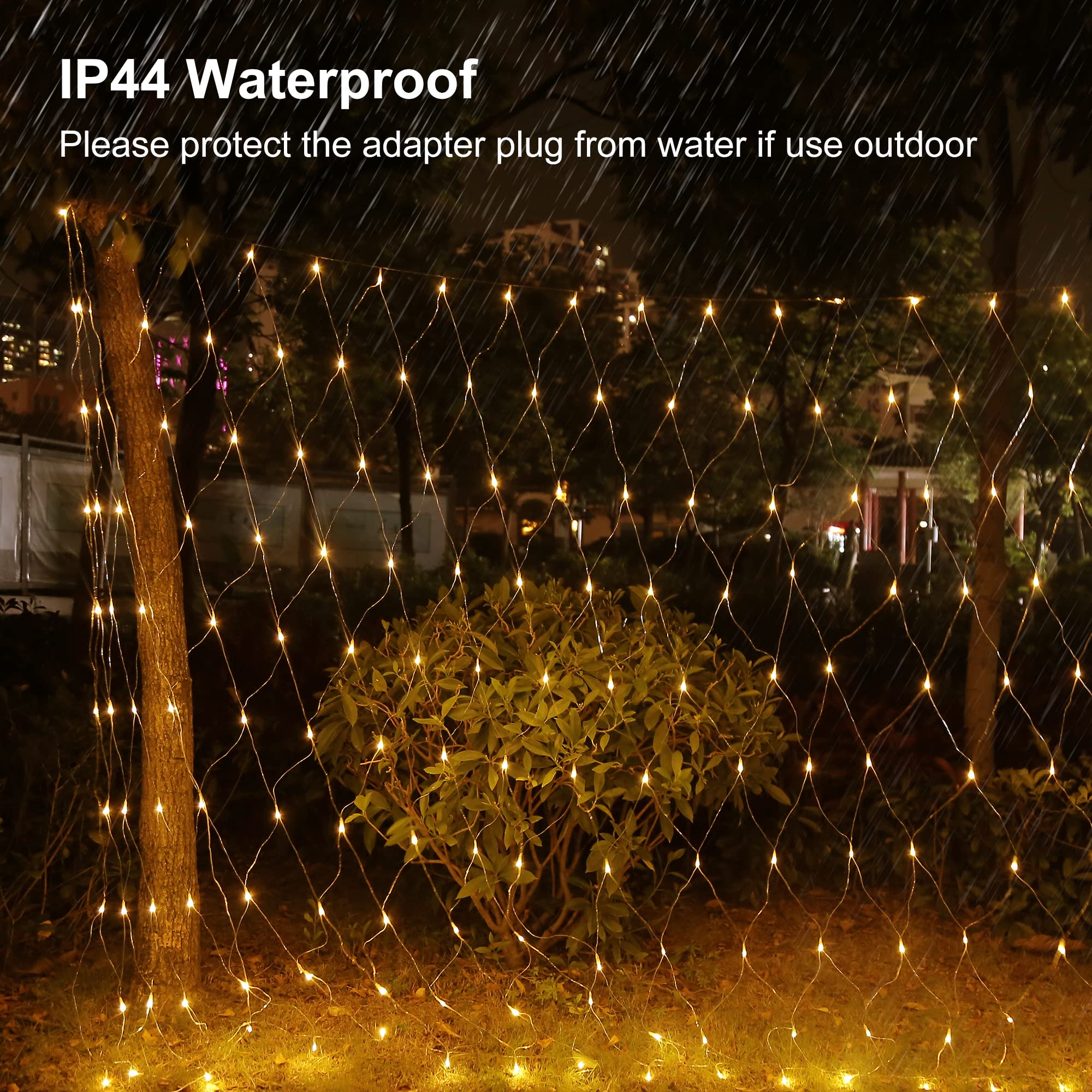 Vegena Lichtnet, 3 x 3 m, lichtsnoer, net met timer, afstandsbediening, 8 modi, 320 leds, lichtnet voor binnen en buiten, voor verjaardagsfeest, bruiloft, kerstdecoratie, warmwit Vegena Lichtnet, 3 x 3 m, lichtsnoer, net met timer, afstandsbediening, 8 modi, 320 leds, lichtnet voor binnen en buiten, voor verjaardagsfeest, bruiloft, kerstdecoratie, warmwit