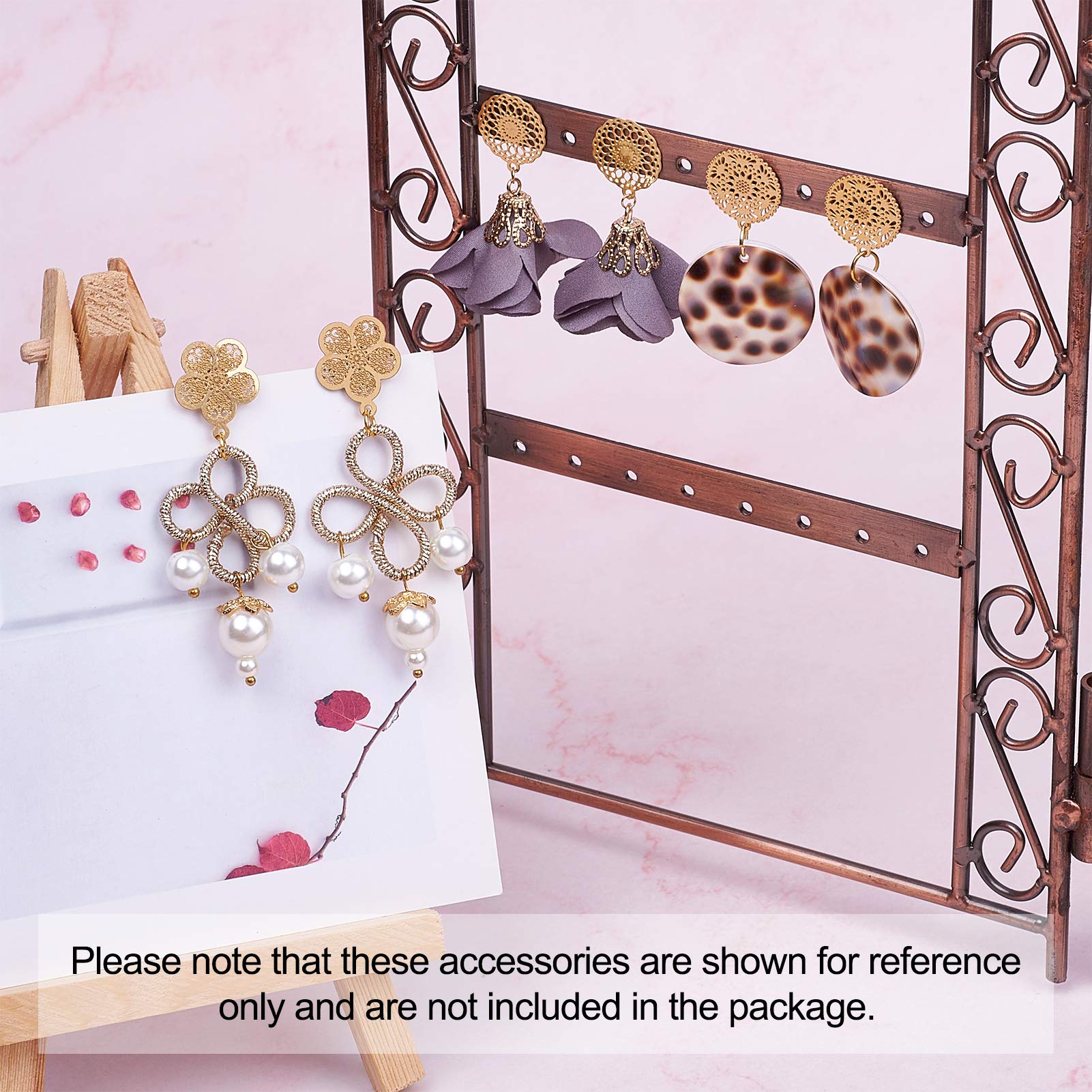 Crochets Boucles D'oreilles 40 Crochets Pour Boucles D'oreilles - Or Et Argenté - Avec Fermoir Pendentif - - Acier Inoxydable DIY Bijoux