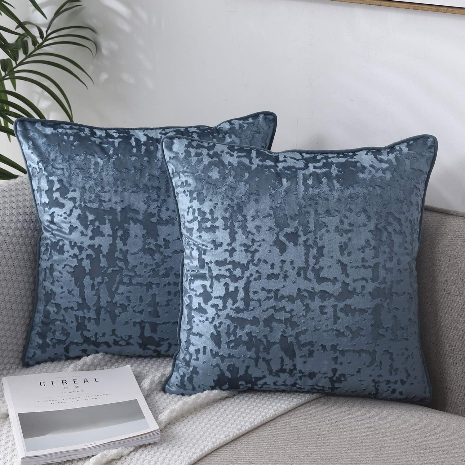 NianEr Decorative Plush Velvet Throw Pillow Covers Sofa