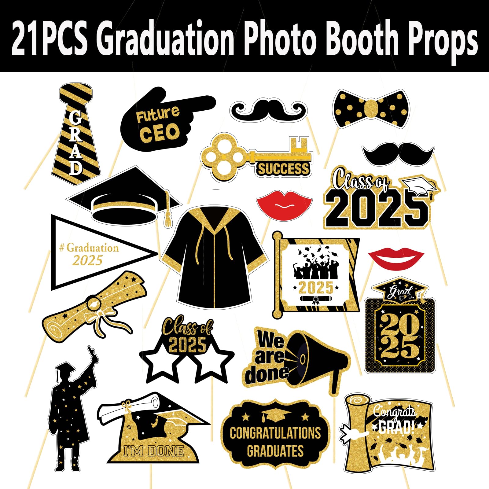 Puntelli fotografici Laurea 2024 - Puntelli per decorazioni fotografiche di laurea | Puntelli per cabina fotografica di laurea 2024, puntelli per servizi fotografici per feste di laurea per college
