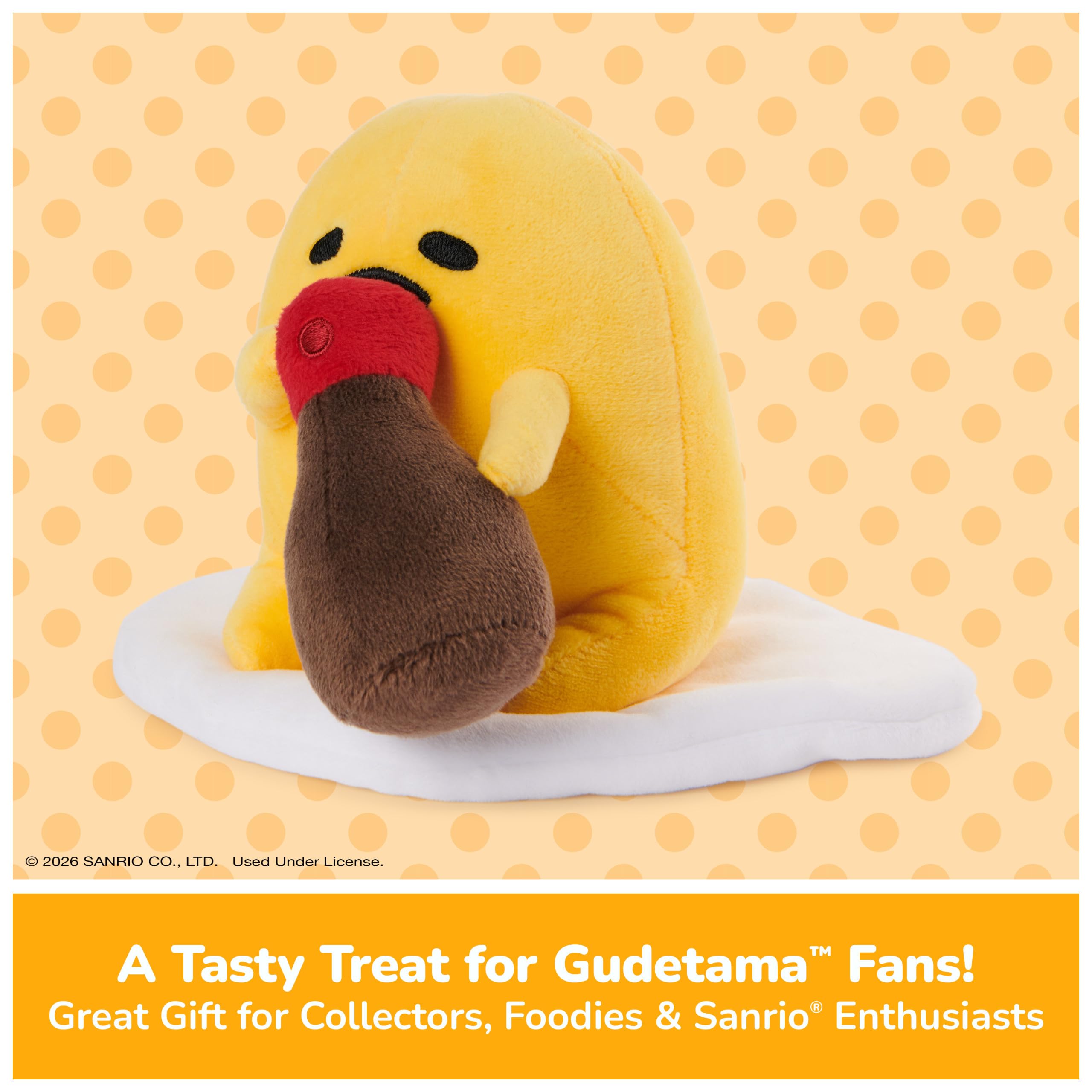 GUND Salsa de soja Gudetama de felpa de 5 pulgadas