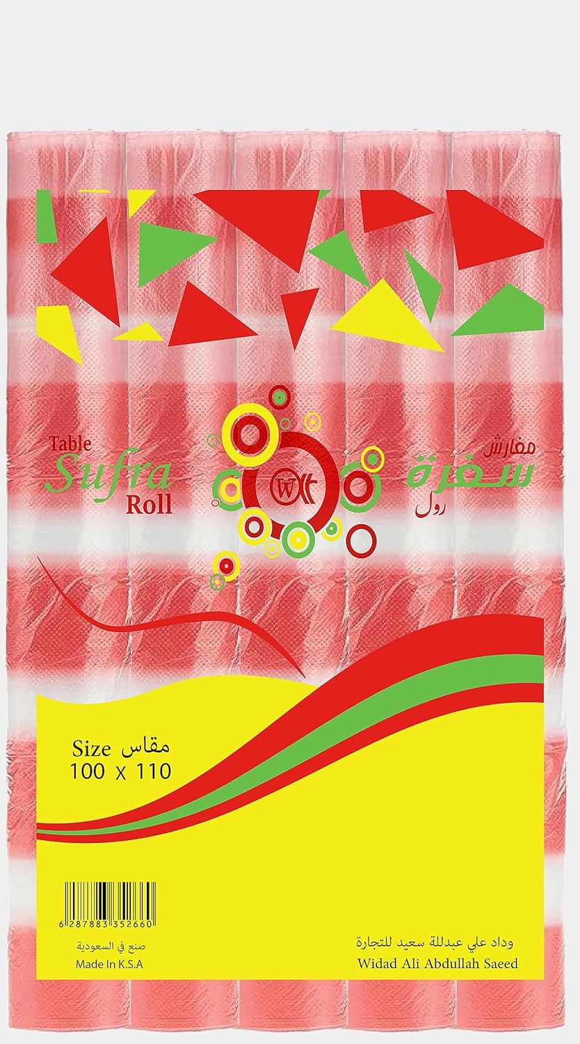 Widad Table Cover Roll Plastic Mufarish Sufra 5 Roll سفرة مفارش رول