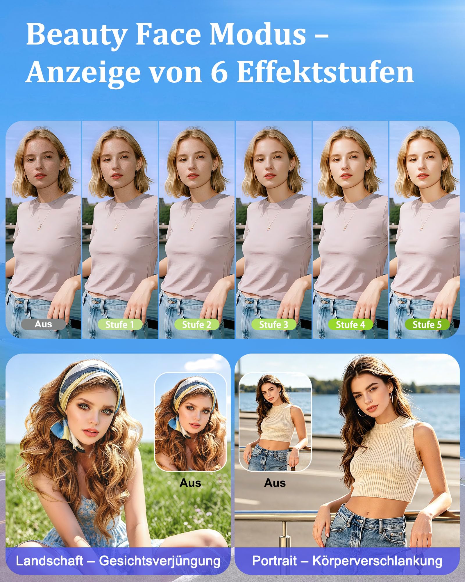 2026 Neueste Digitalkamera 8K 96MP Vlogging Kamera mit WLAN, Dual-Display Autofokus Bildstabilisator Kompaktkamera für Einsteiger, Digitale Kamera mit 32GB SD Karte und 2 Akkus