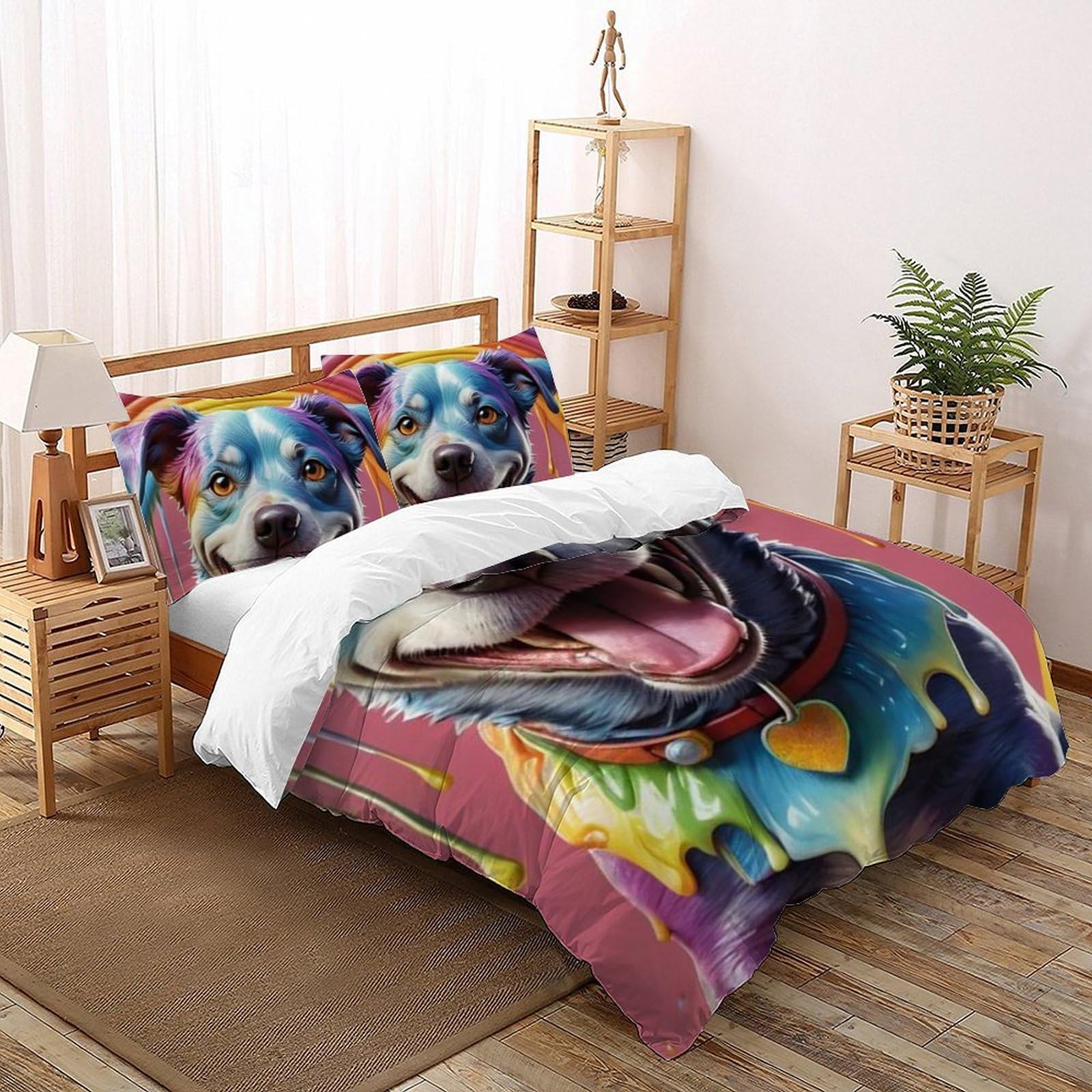 Housse de couette super king pour grand lit enfant facile à laver