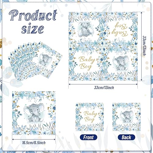 Miniatura 3 de 100 servilletas de papel de 2 capas de elefante para baby shower, para cóctel, elefante, baby shower, servilletas desechables para decoración,