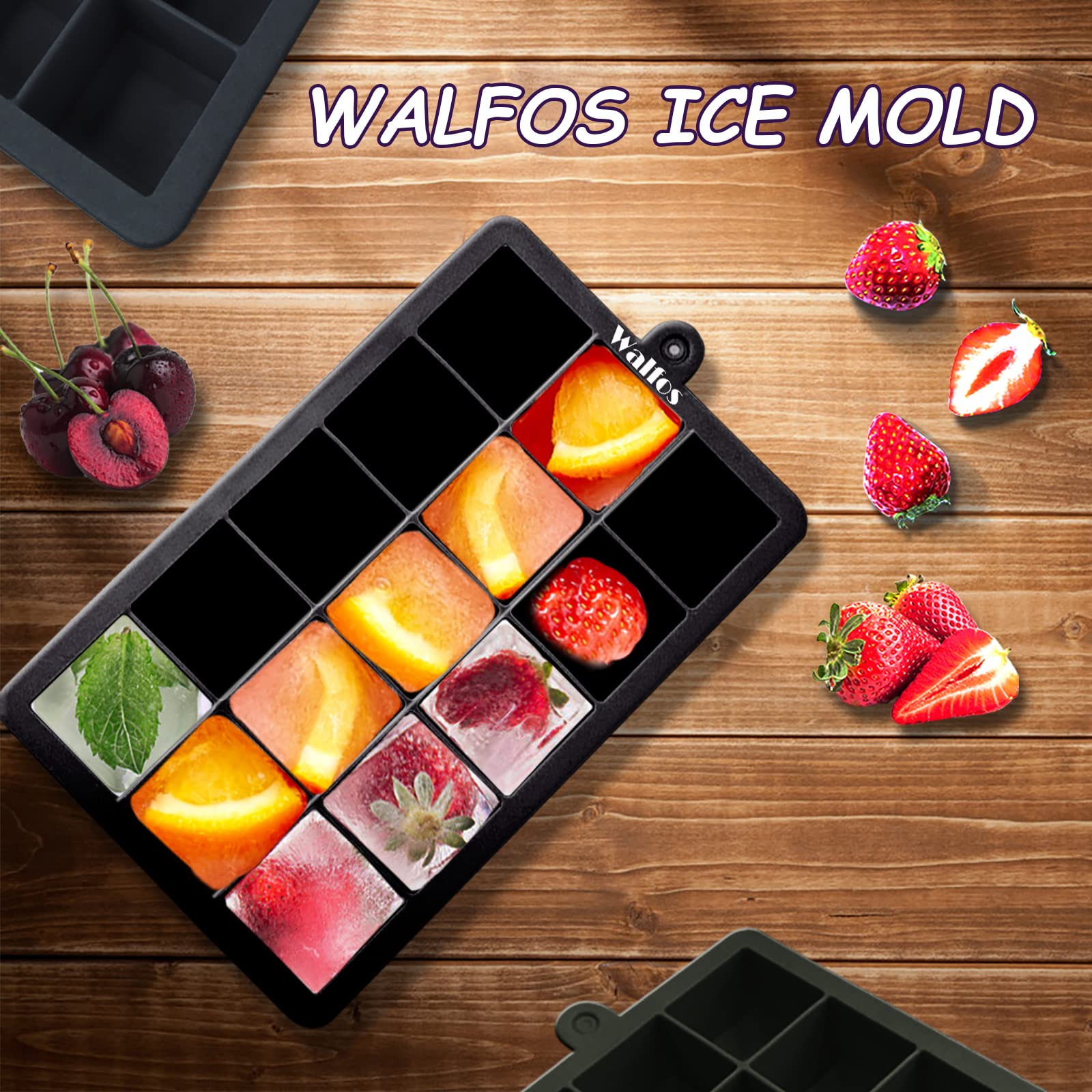 Walfos® Stampo per cubetti di ghiaccio, in silicone, con | FindTheDeal