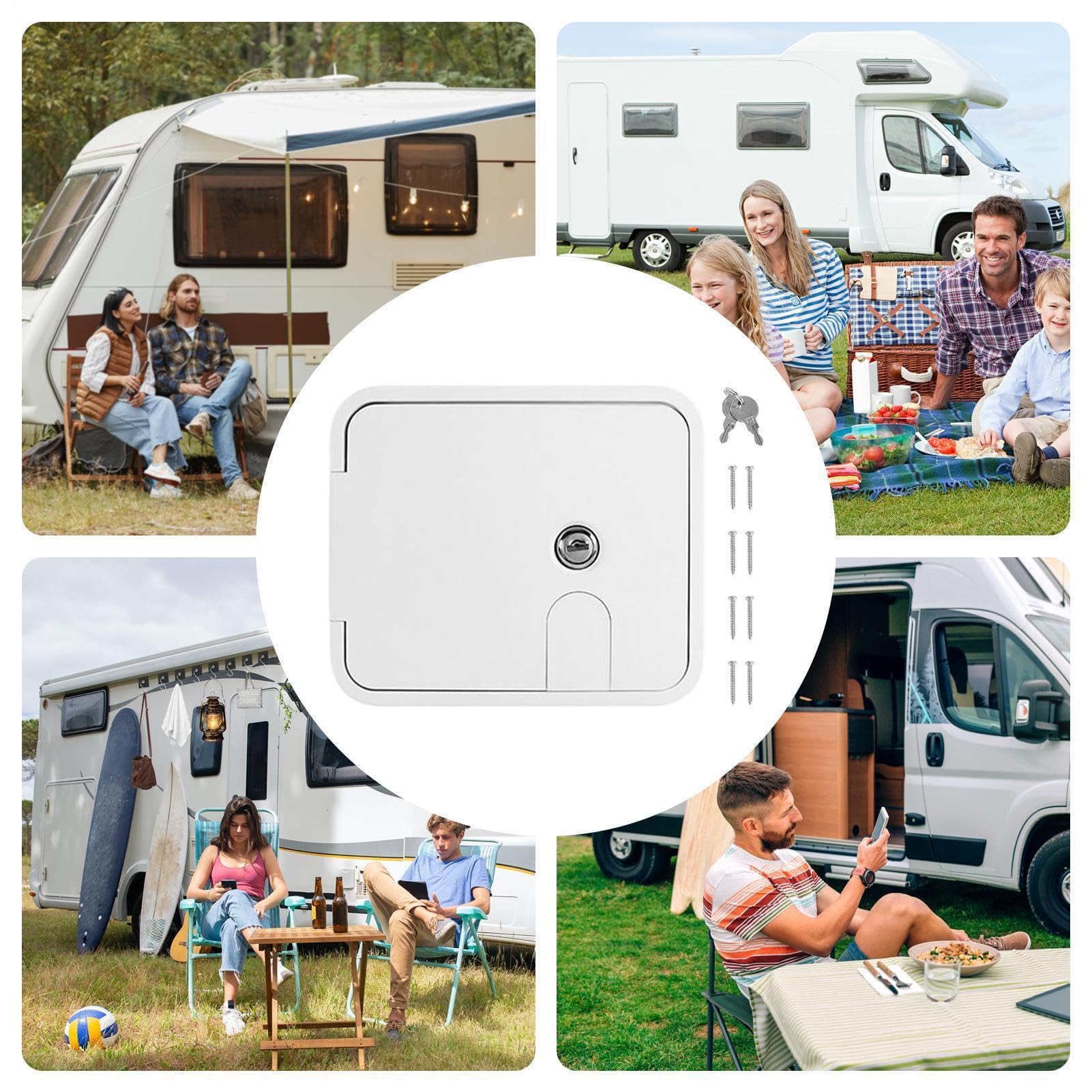 Portello Per Camper - Sportello Di Ispezione Impermeabile Con Serratura | Sportello Di Accesso Per Rifornimento Olio, Sportelli Di Conversione Per Camper, Roulotte Da Viaggio, Campe, Copertur