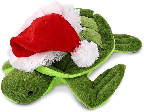 DolliBu Juguete de peluche de tortuga marina de Papá Noel, súper suave, disfraz de animal con traje de Papá Noel rojo, lindo regalo de vida disponible en Yaxa Guatemala