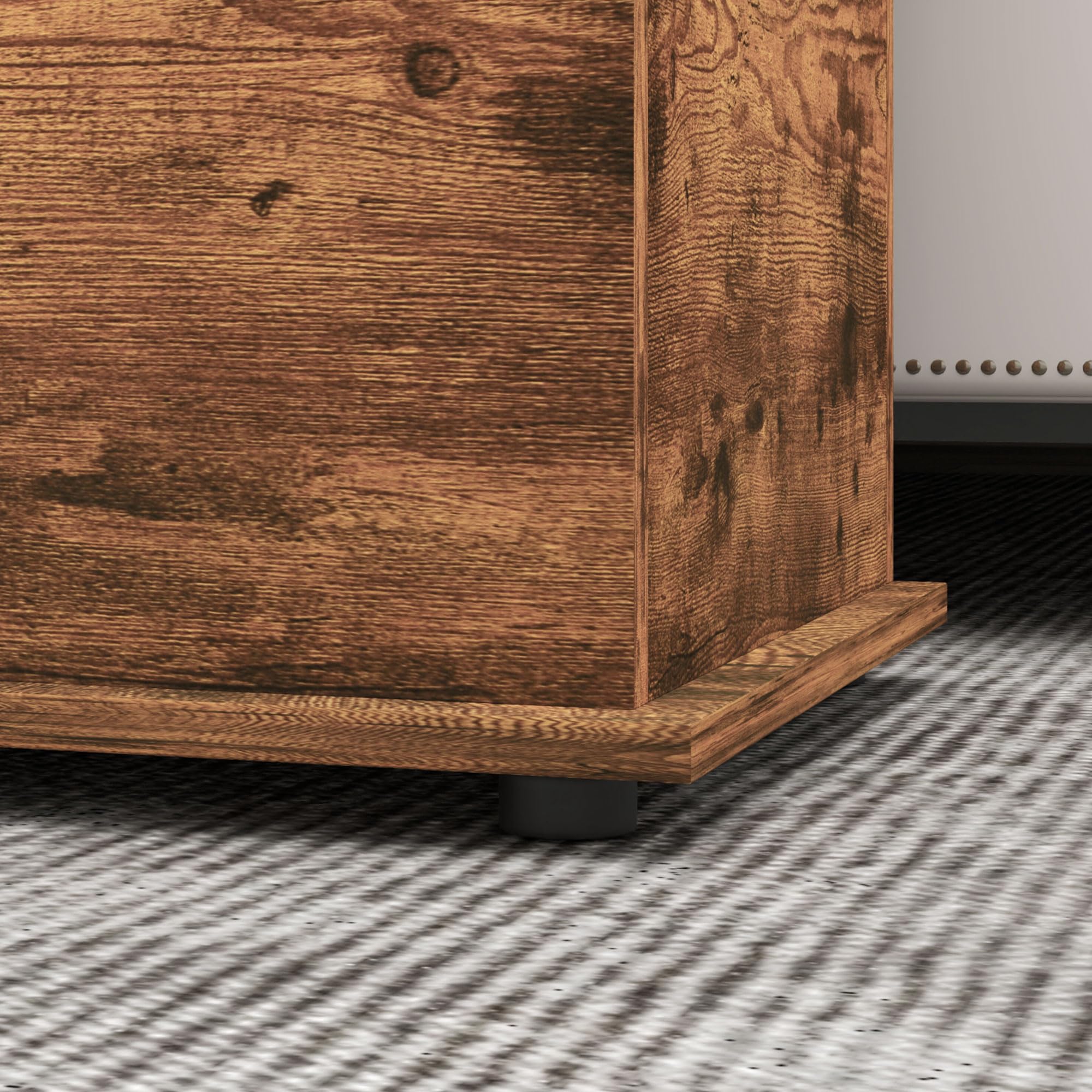HOMCOM Banco de Almacenaje, Baúl Interior con Pies Antideslizantes, Capacidad 60 kg, Baúl Interior de Madera, para Dormitorio y Entrada, 100x40x40 cm, Marrón
