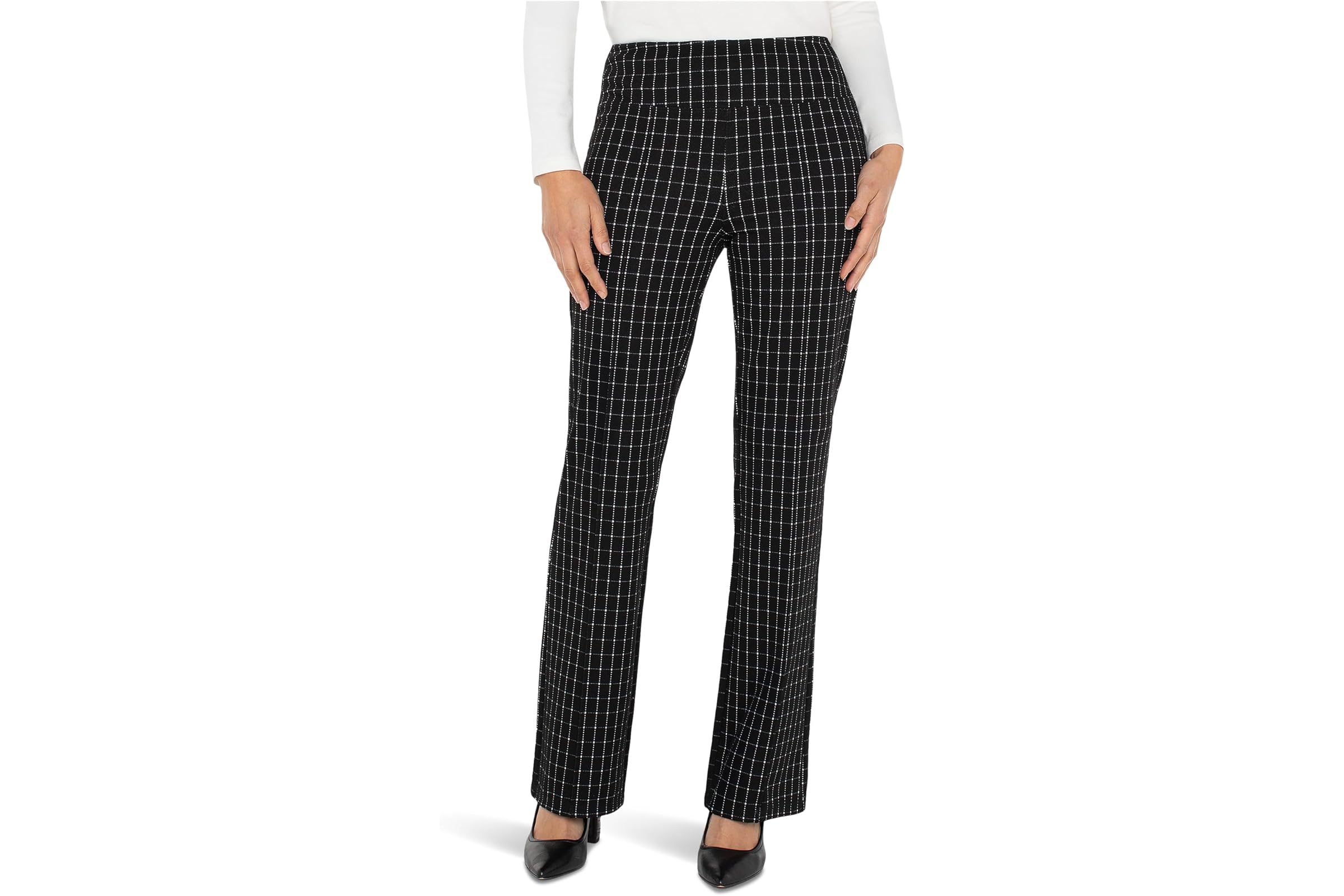 Брюки Liverpool Los Angeles Mid-Rise Pearl Full Length Flare Pants with Pintucks