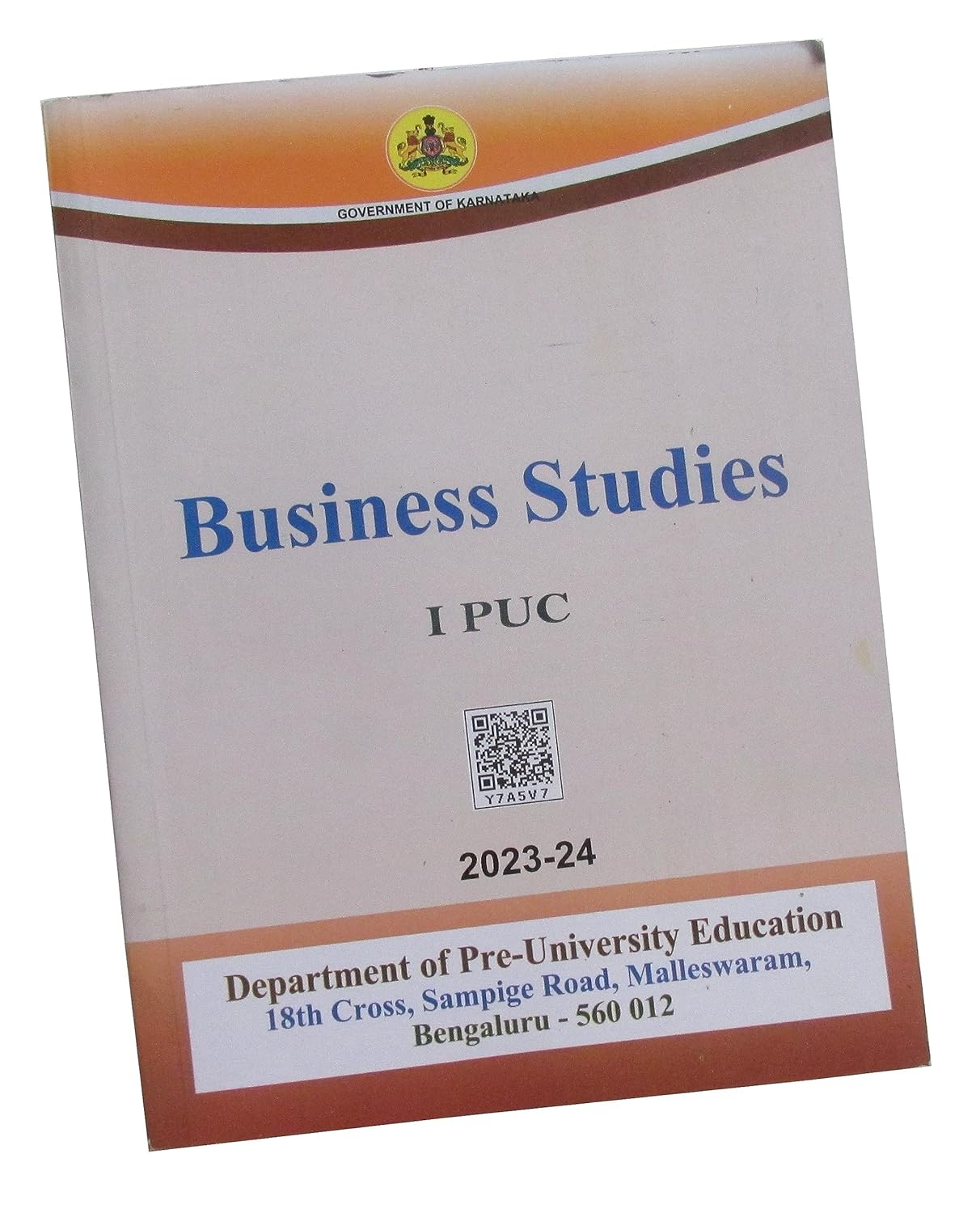 Karnataka 1st PUC Business Studies Text Book 2023-24 reduced syllabus ...
