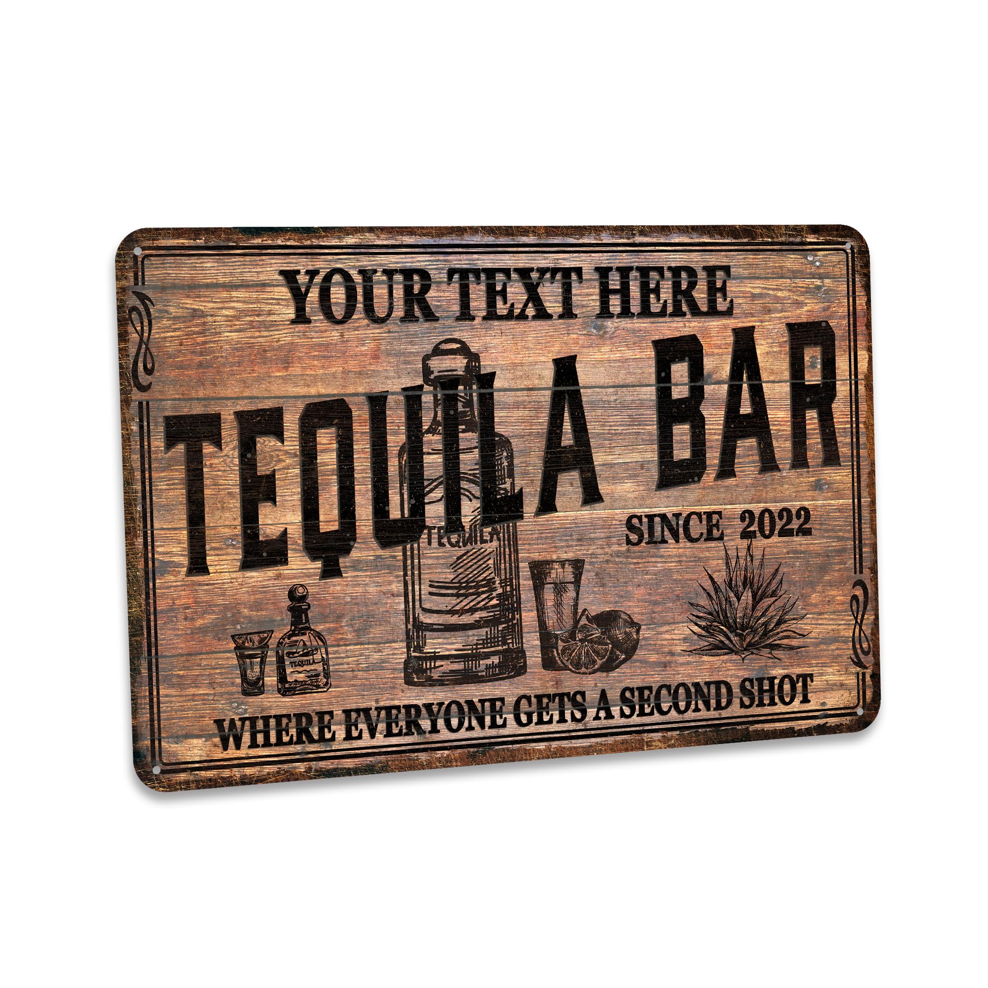 Personalized Tequila Bar Sign Funny Bar Sign - Made In USA - Rustic Bar Décor Wall Art For Home Bar Metal Sign Bar Art Custom Gift 108122002175