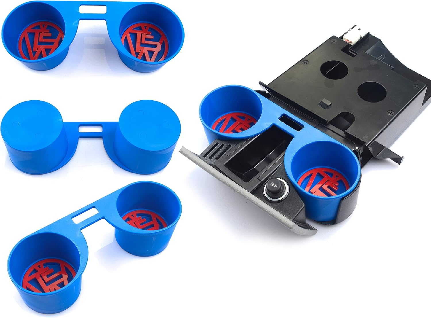 ROBUST FOR VW TRANSPORTER T5 T5.1 CUP HOLDER INSERTS BLUE CUP HOLDER