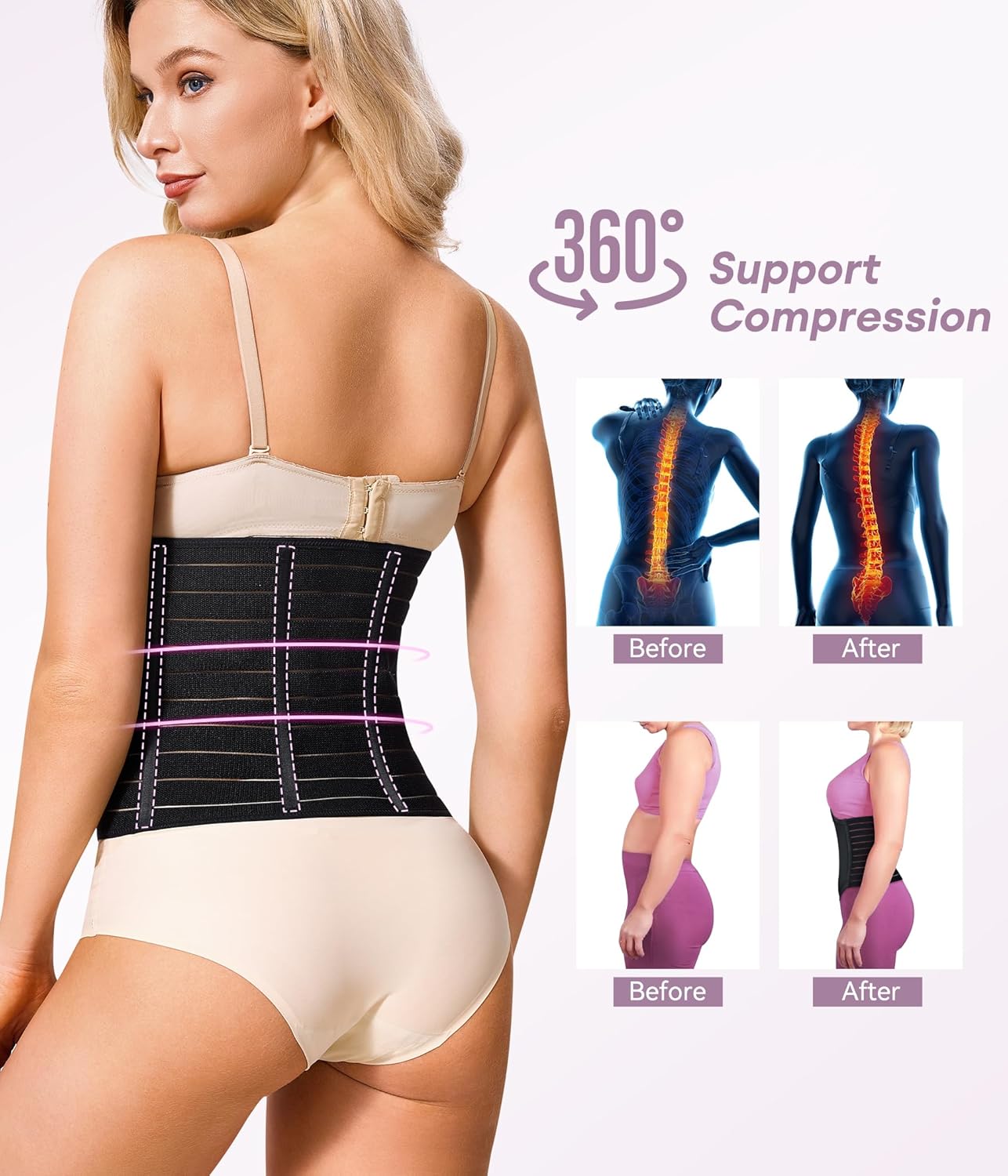 YERKOAD 360 Lipo Foam Post Surgery Ab Board Breathable Tummy Tuck Recovery Waist Cincher Abdominal Compression Board - Image 5