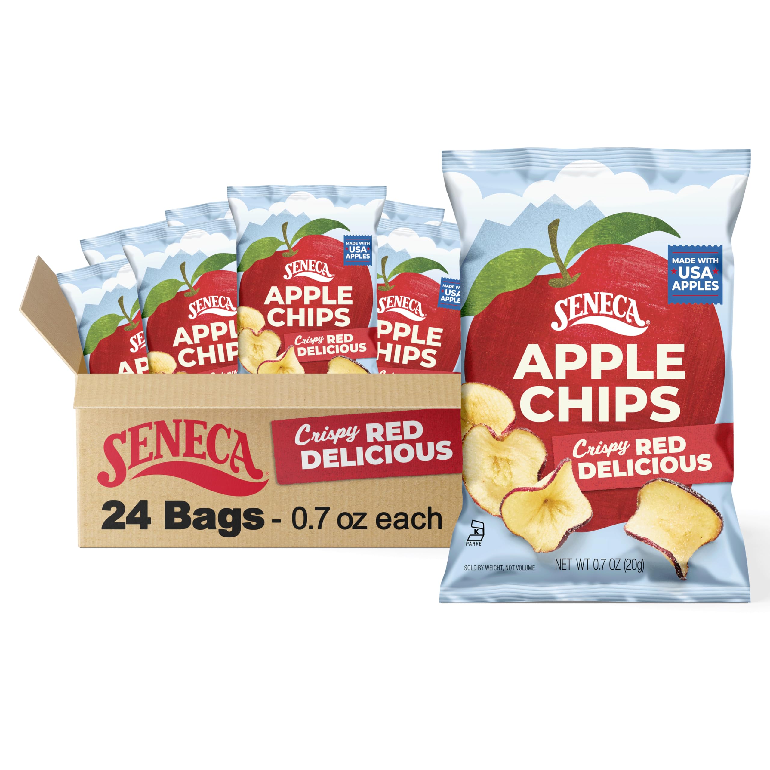 Original Apple Chips | Made from Fresh 100% Red Delicious Apples | Yakima Valley Orchards | Seasonally Picked | Crisped Apple Perfection | Foil-Lined Freshness Bag | 0.7 ounce (Pack of 24)