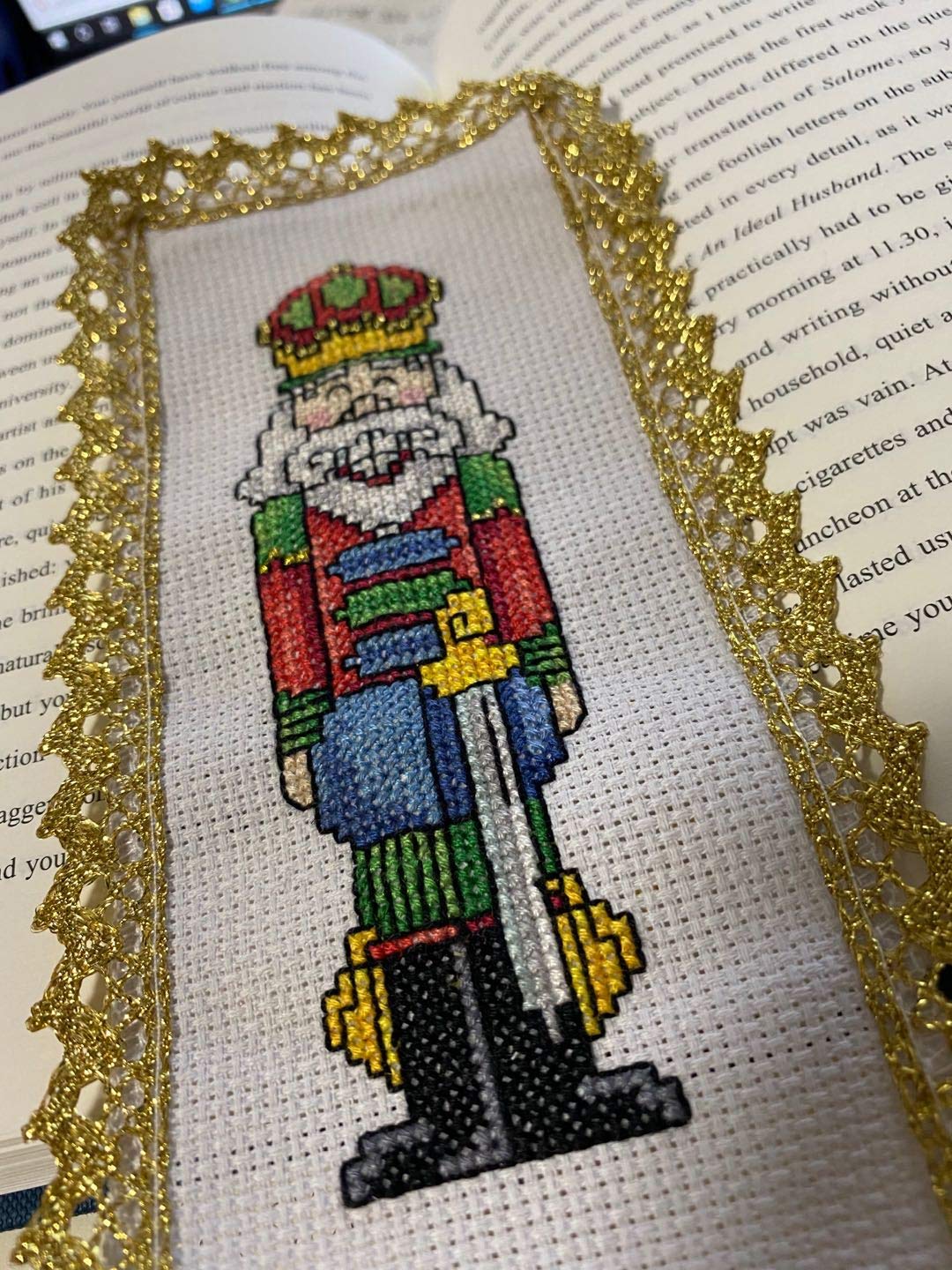 Marque-page En Métal Argenté Doré, Bricolage De Noël, Kit De Broderie De Points De Croix Comptés