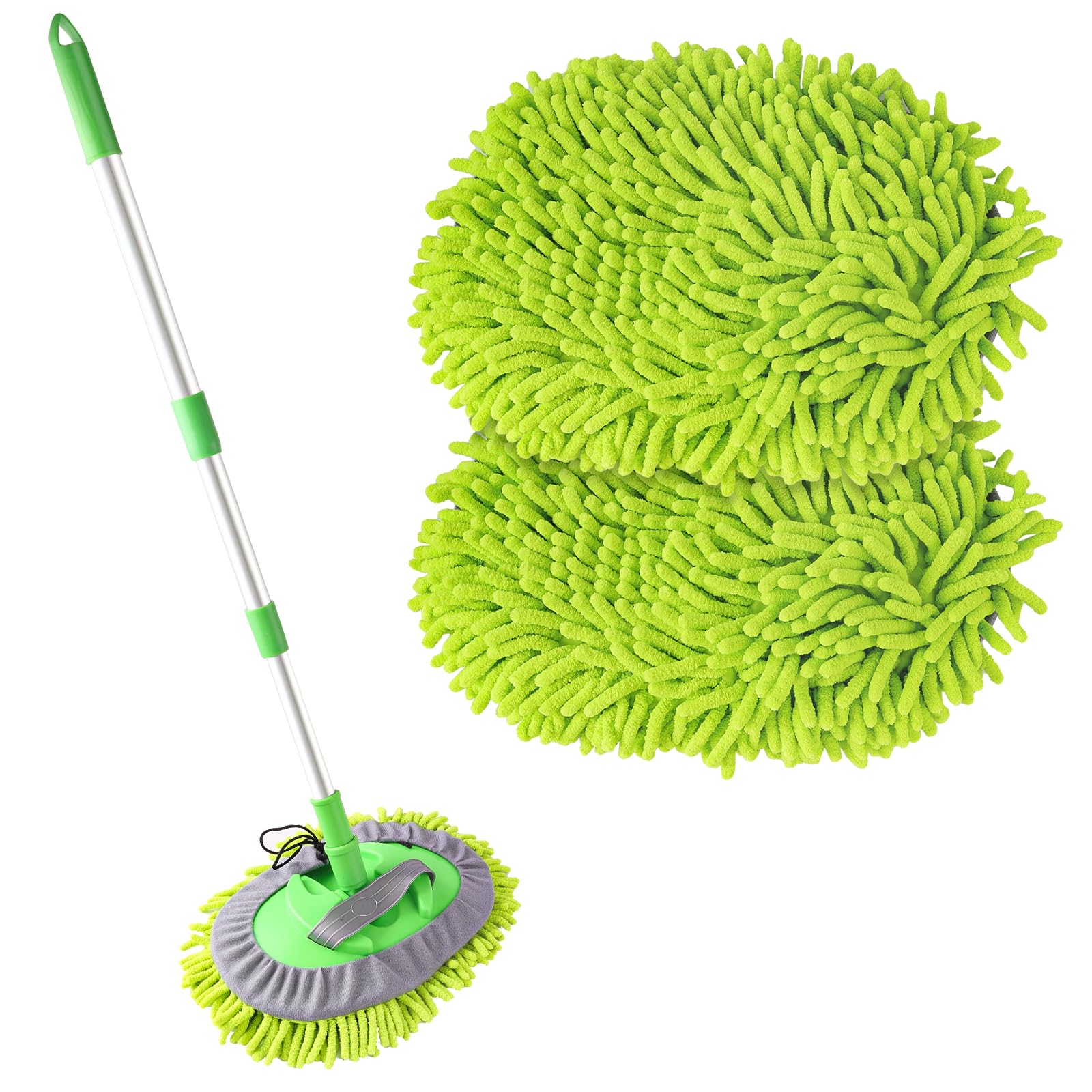 Willingheart Brosse Lavage Voiture Balai Telescopique Nettoyage 160cm Éponge Microfibre Pinceau Camping Car Kit Vadrouille Nettoyeur Pour Camion Véhicule Caravane Auto Accessoire Interieur Extérieur