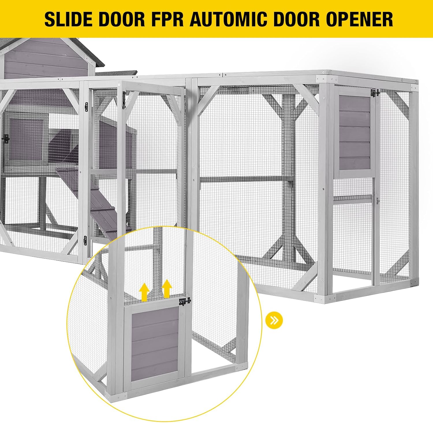Slide door for automatic chicken coop opener