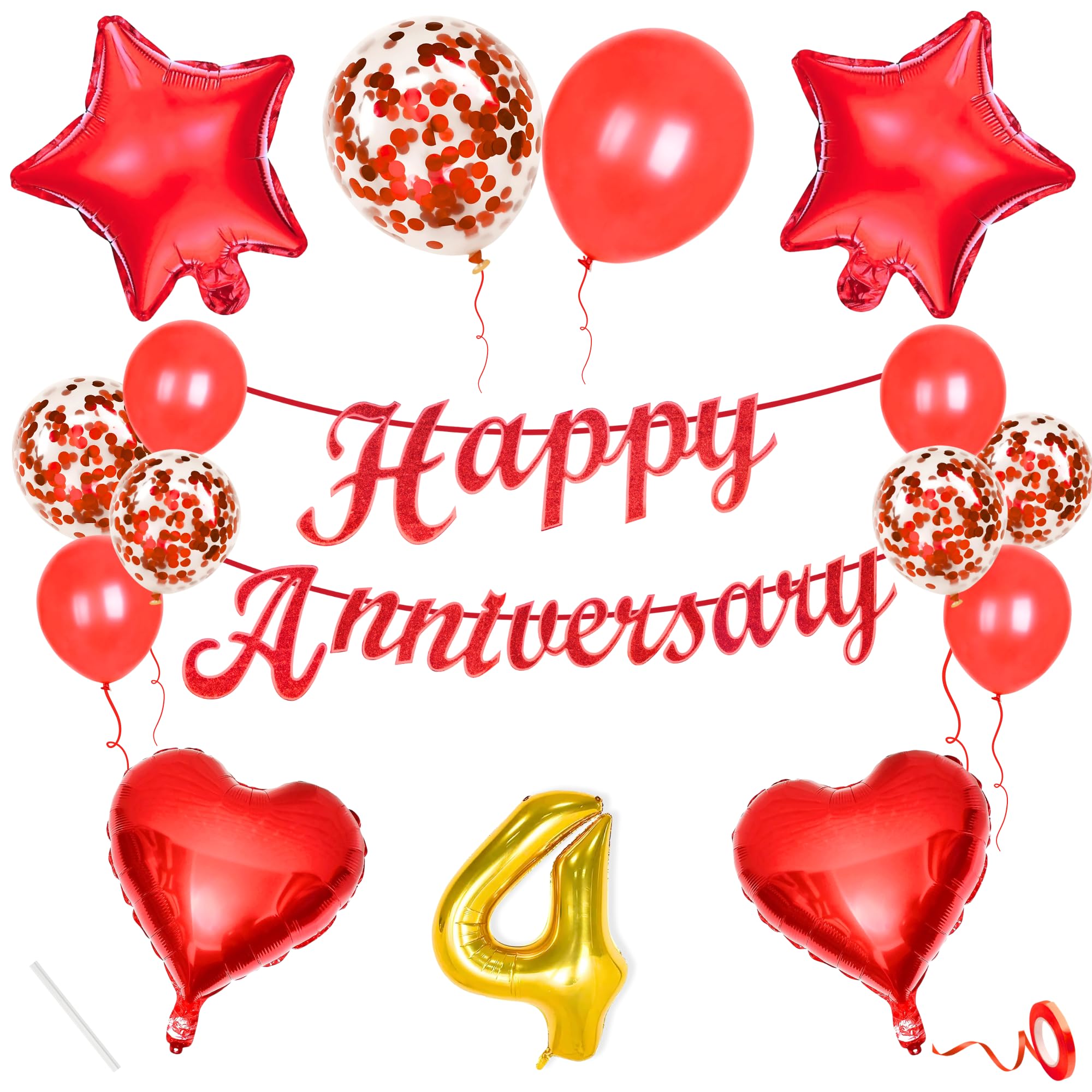 4th Anniversary · Red