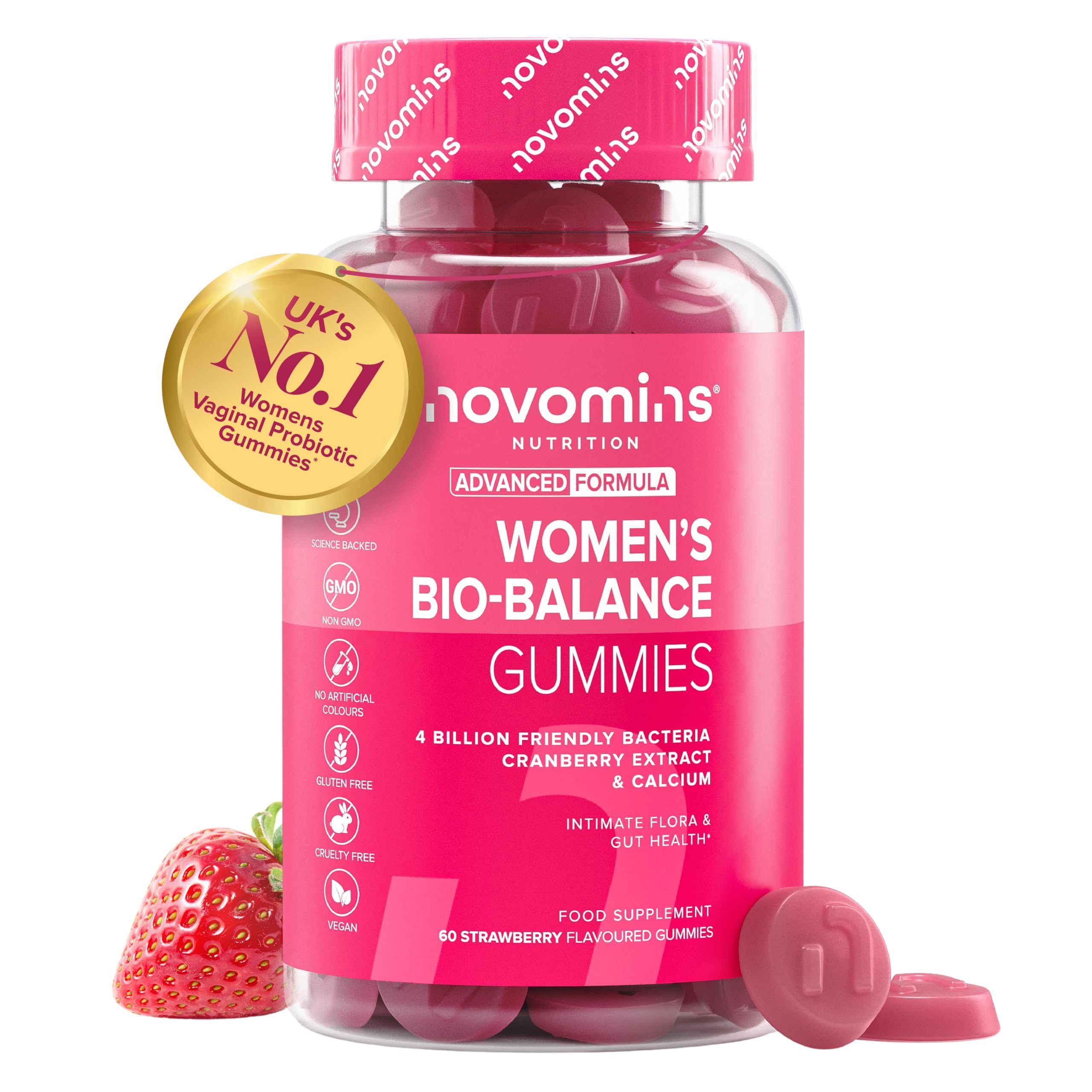 Women's Bio-Balance Gummies | Intimate Flora & Gut Health | Novomins