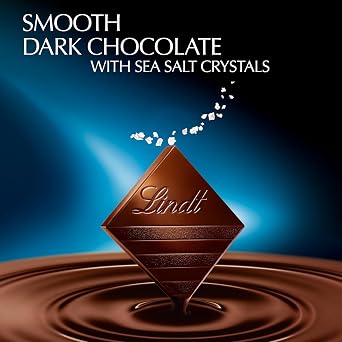 Lindt EXCELLENCE Sea Salt Dark Chocolate Bar, Dark Chocolate Candy with a Touch of Sea Salt, 3.5 oz. Bar (12 Pack)