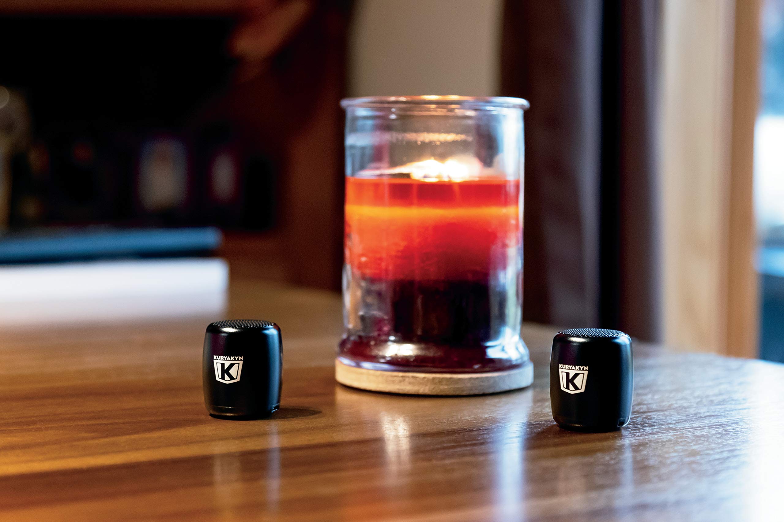 Kuryakyn 2204 Sidekix Mini Speaker: Wireless Audio Speakers with Bluetooth, Remote Shutter, Satin Black 2
