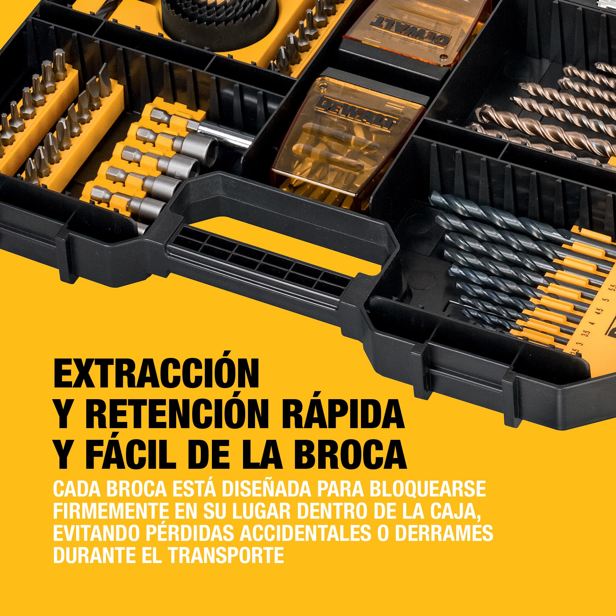 DEWALT Juego de Puntas y Brocas de Alto Rendimiento (100 piezas), compatible con cajón Tstak IV, DT71569-QZ