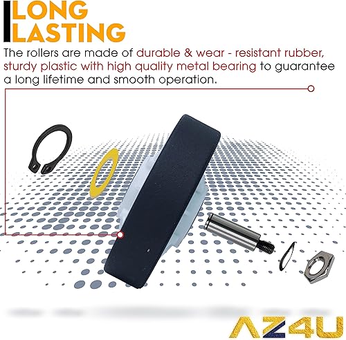 Miniatura 3 de AZ4U Kit de reparación de secadora Rodillos de tambor 12001541 303373K W10116741 303373, correa 33002535 WP33002535 33001777, polea tensora