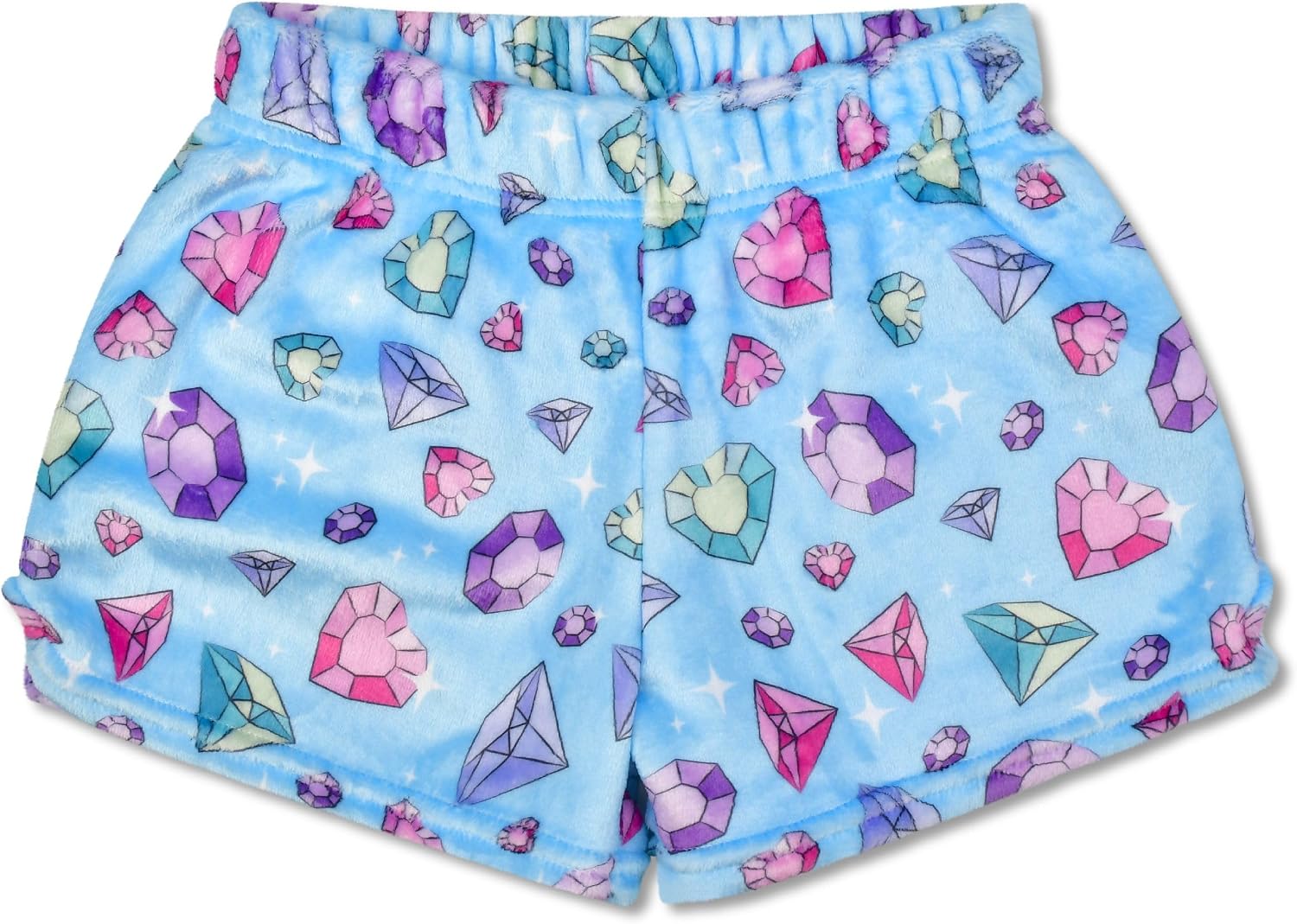 iscream Big Girls Silky Soft Pretty Print Plush Fleece Shorts - Flights of Fantasy Collection