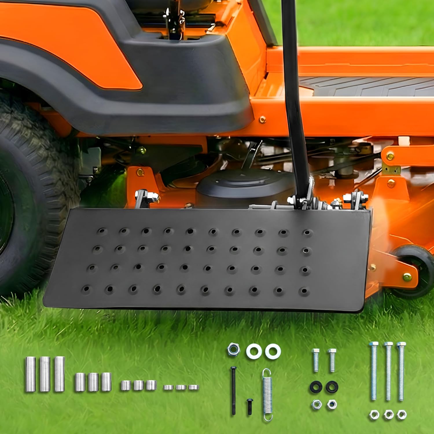 Zero Turn Mower Chute Blocker Fits Advanced Chute System ACS6000ULS Part Number 088600300 John Deere Exmark Gravely Toro Kubota Includes Grass Flap with Open Close Control Rustproof Steel