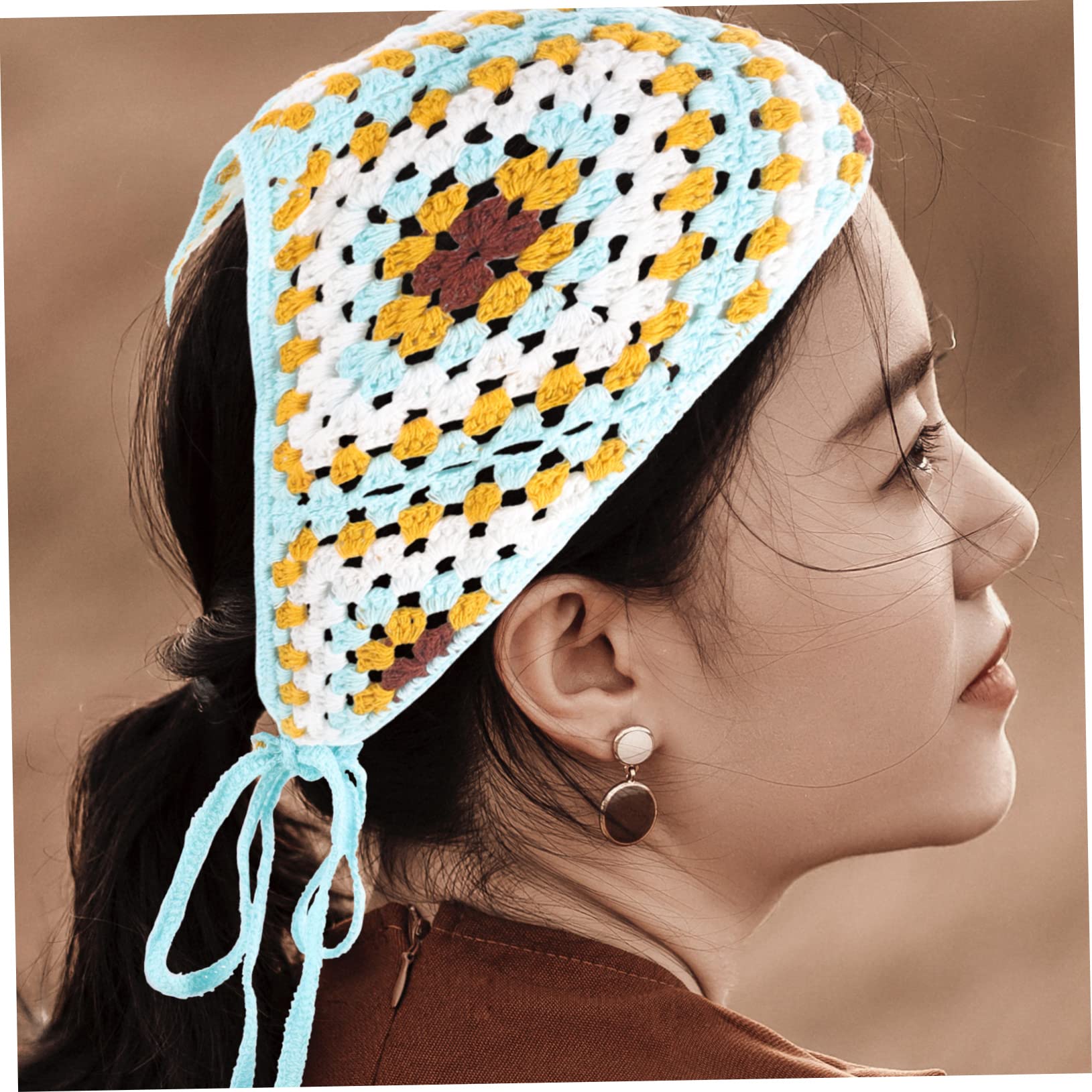 POPETPOP 5 Pezzi Bandana Per Donna Sciarpa Per All'uncinetto Elegante Accessorio Avvolgente