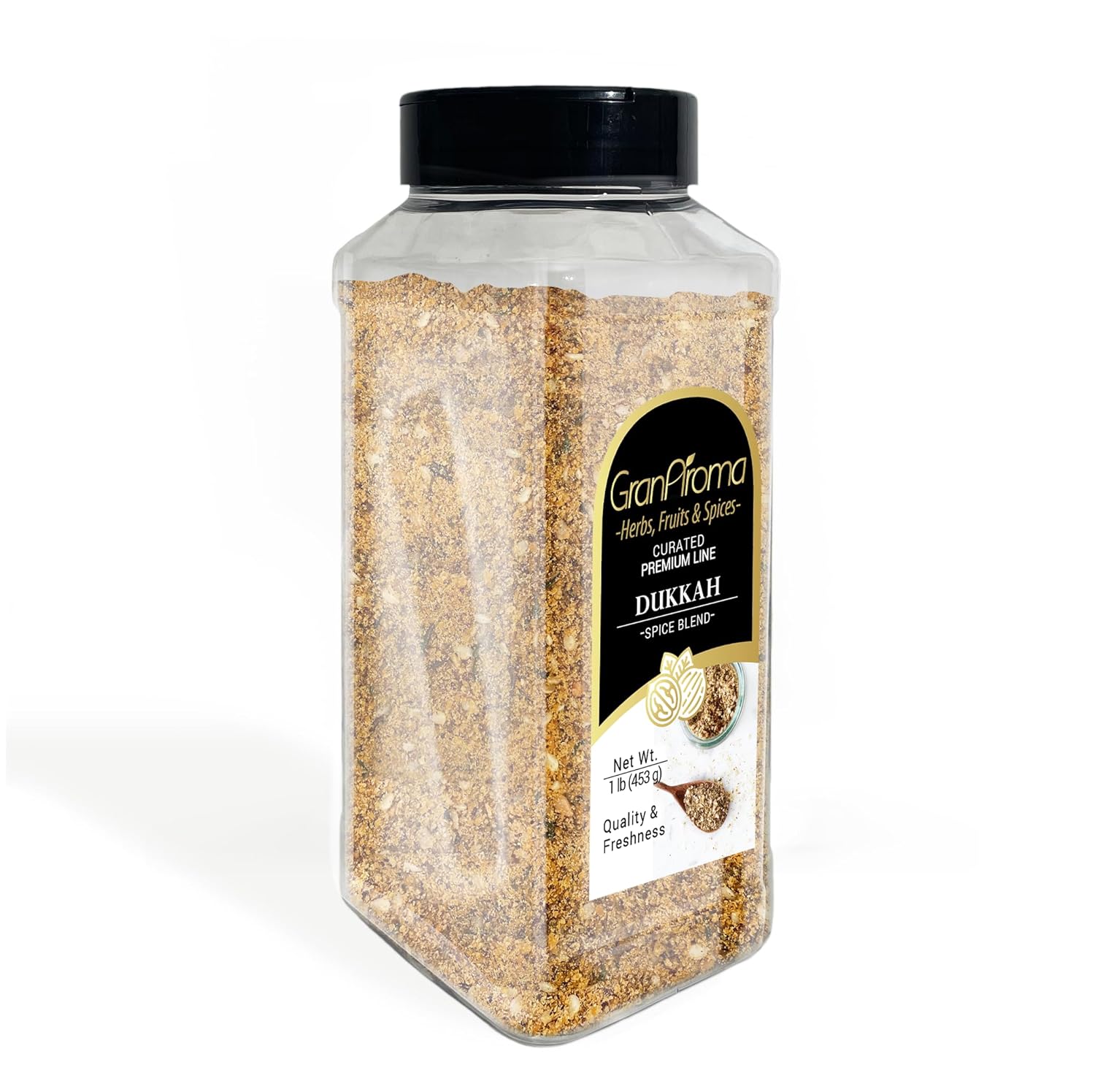 GranAroma Dukkah, Egyptian and Middle Eastern Condiment, Flavorful Blend (16 Ounce)