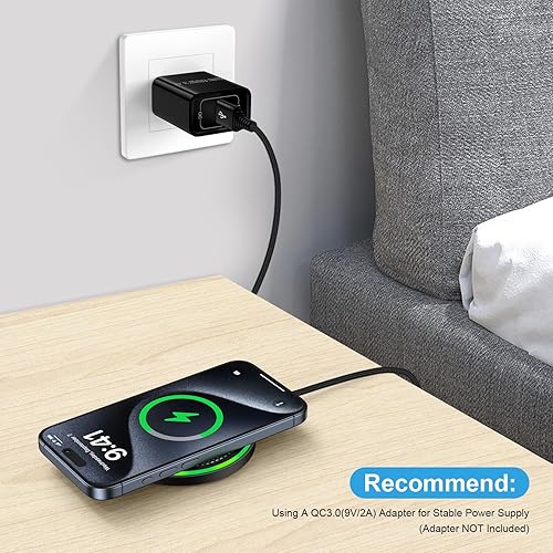 Miniatura 2 de Pixel 9 Pro 9A Almohadilla de carga rápida inalámbrica para Google Pixel 9 Pro XL Fold 8 8A 7 7A 6 5, 2Pack 15W Samsung S25 Cargador inalámbrico