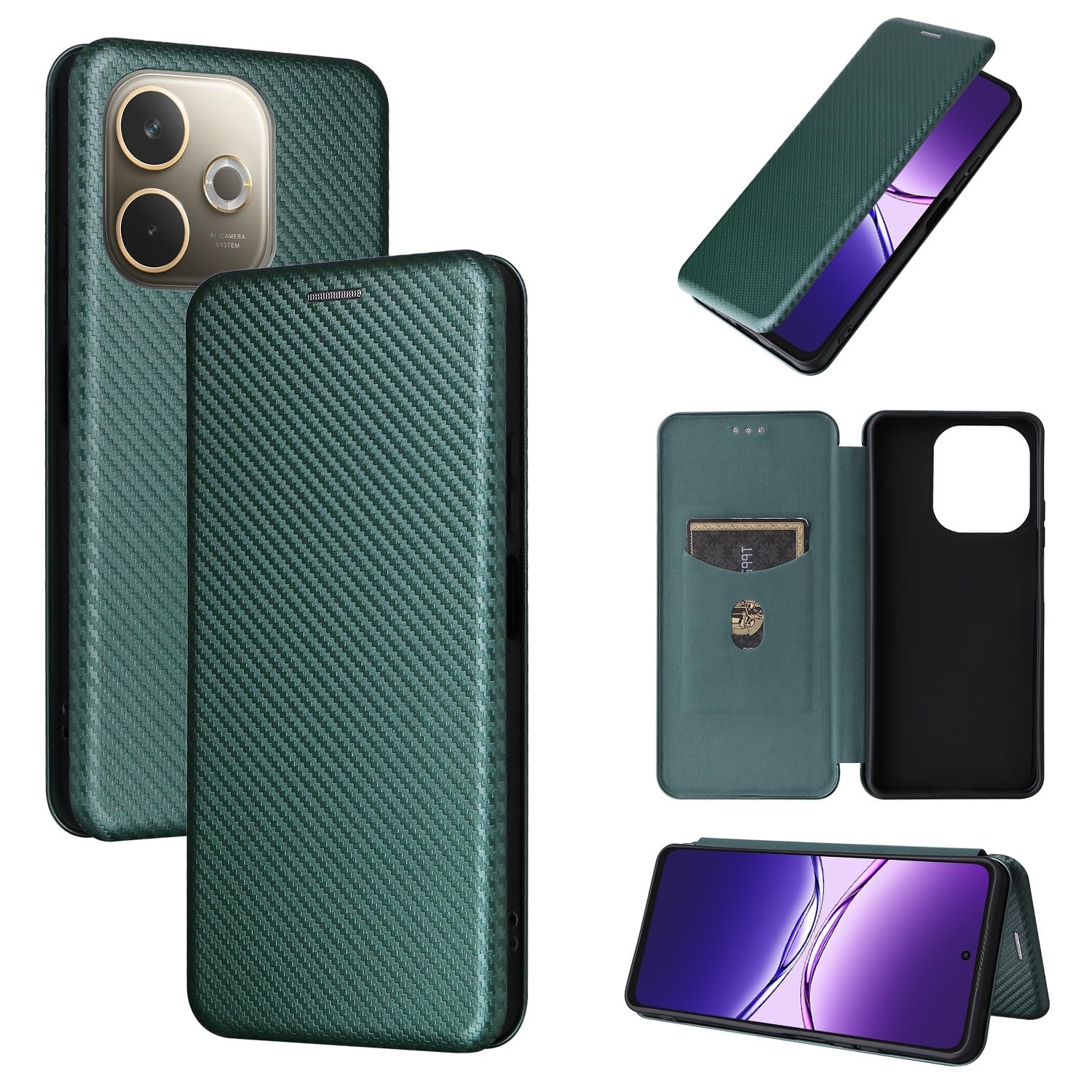 Coque hybride Oppo A5 PRO 5G protection complète verte - 8