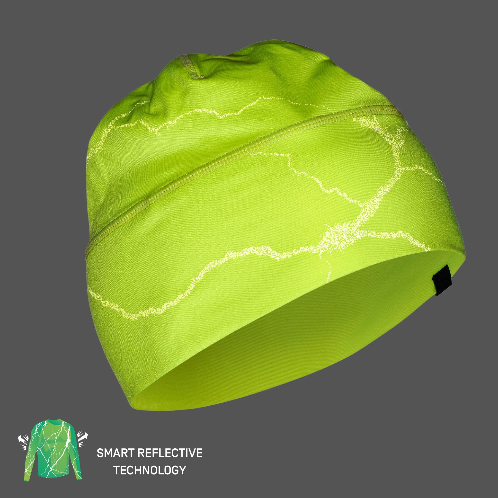 CEP - Winter Beanie - Atmungsaktive Laufmütze Reflective für Damen und Herren | Reflektierende, rutschfeste Beanie Mütze gegen Kälte | Sport Mütze mit Wärmeisolation neon gelb