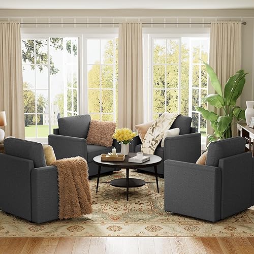Miniatura 2 de Modular Sectional Sofa with Storage Seat Convertible Sofa Couch L Shaped U Shaped Sleeper Sofa Bed for Living Room with Memory Foam Cushion and