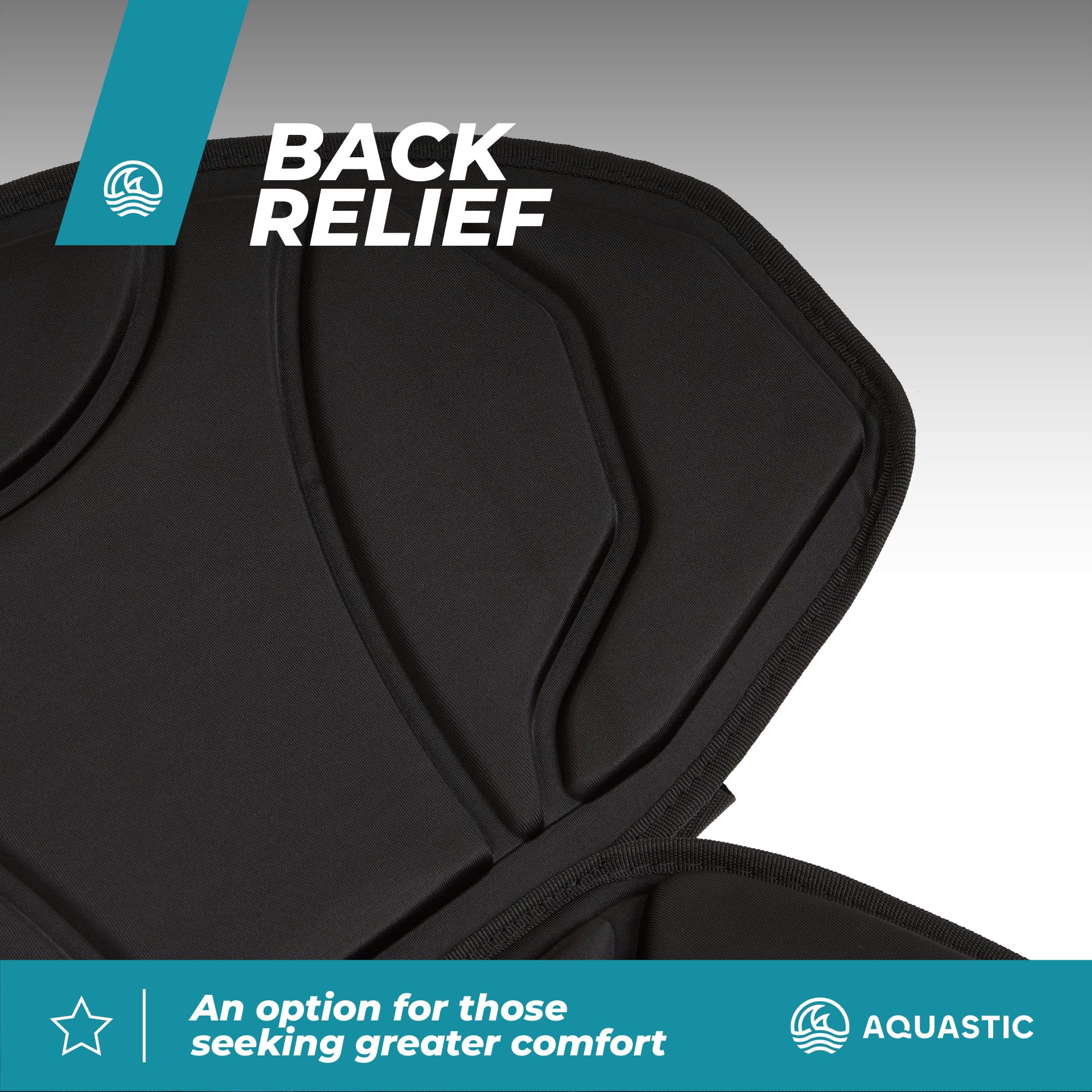 AQUASTIC SUP Kayak Seat | Durevole, materiale impermeabile in poliestere | Comodo schiuma EVA | Quattro cinture di fissaggio regolabili | Borsa di stoccaggio con chiusura a chiave